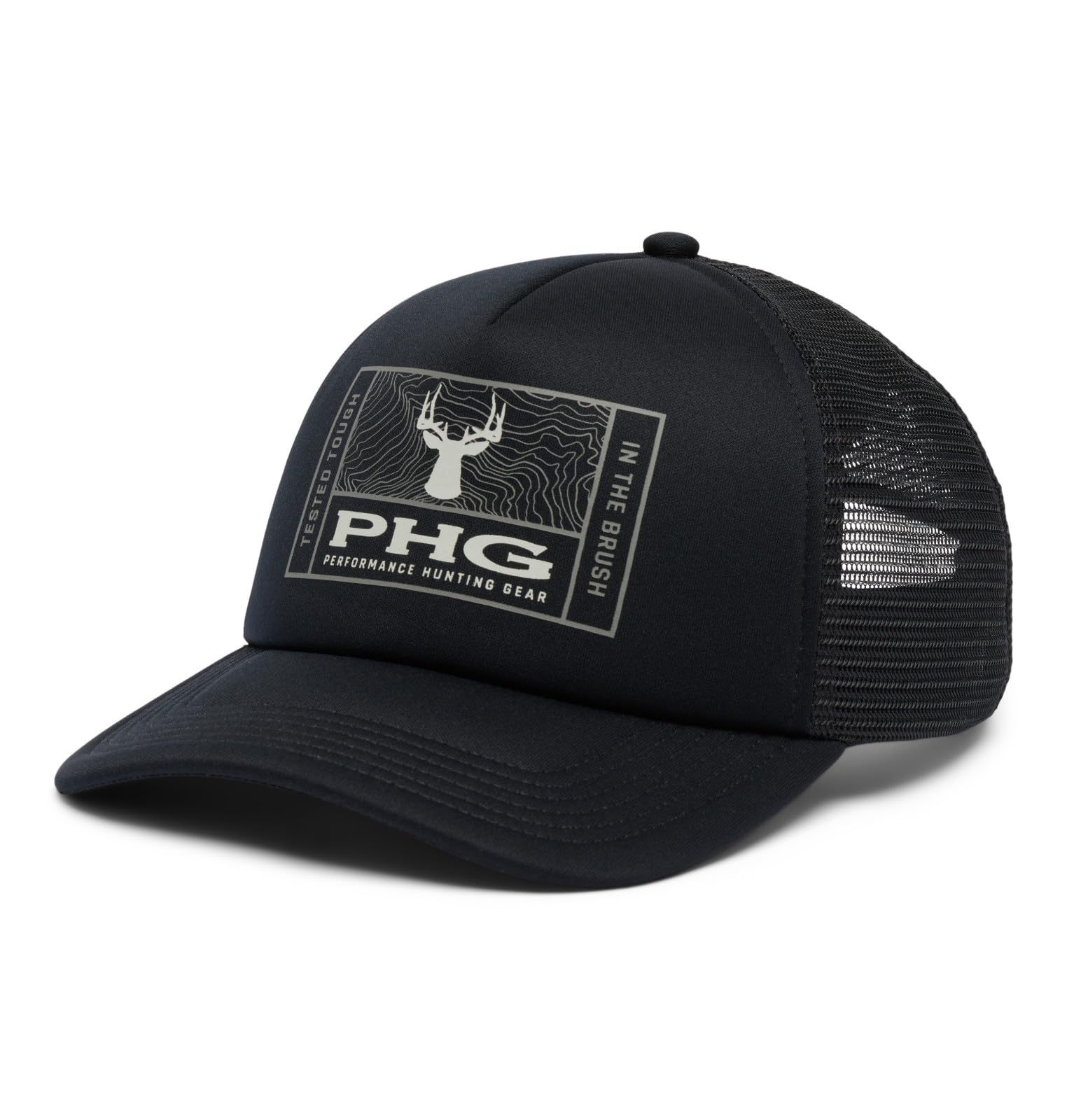 Columbia Unisex PHG Timberbuck Foam Trucker, Black/Deer Patch, One Size