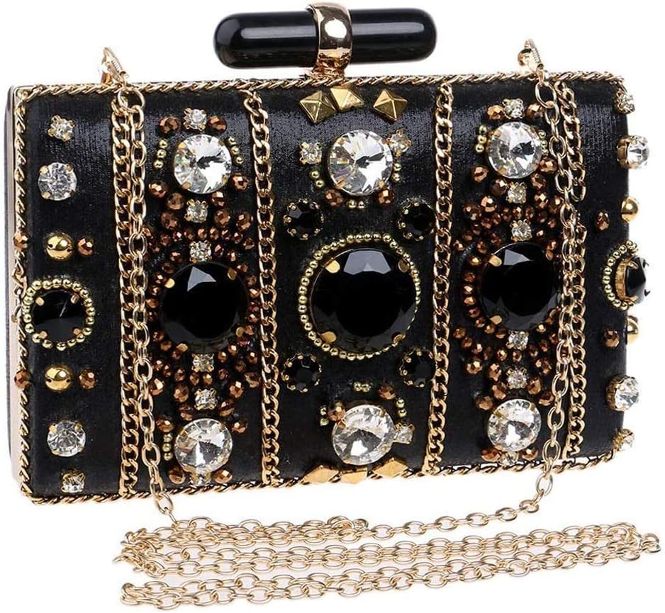 女性のクラッチバッグイブニングバッグプロムの結婚式のカクテルビーズ付きクラッチバッグ