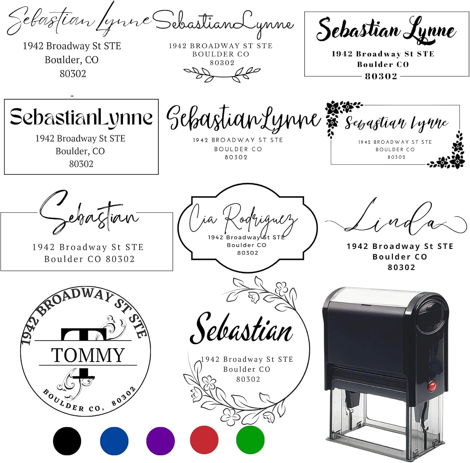 YOJO Custom Stamps Self Inking Personalized,Adress Stamps,Return Stamps,Name Stamps