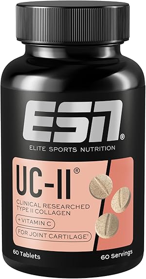ESN Kollagen Typ II, 60 Tabletten für 2 Monate Vorrat, mit UC-II Kollagen und Vitamin C - made in Germany