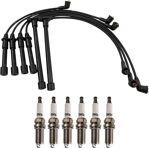 Miniatura 266 de TRQ Kit de bujías de 5 piezas de bujías de iridio compatibles con Chevrolet Aveo 2004-2008 Aveo5 2004-2008