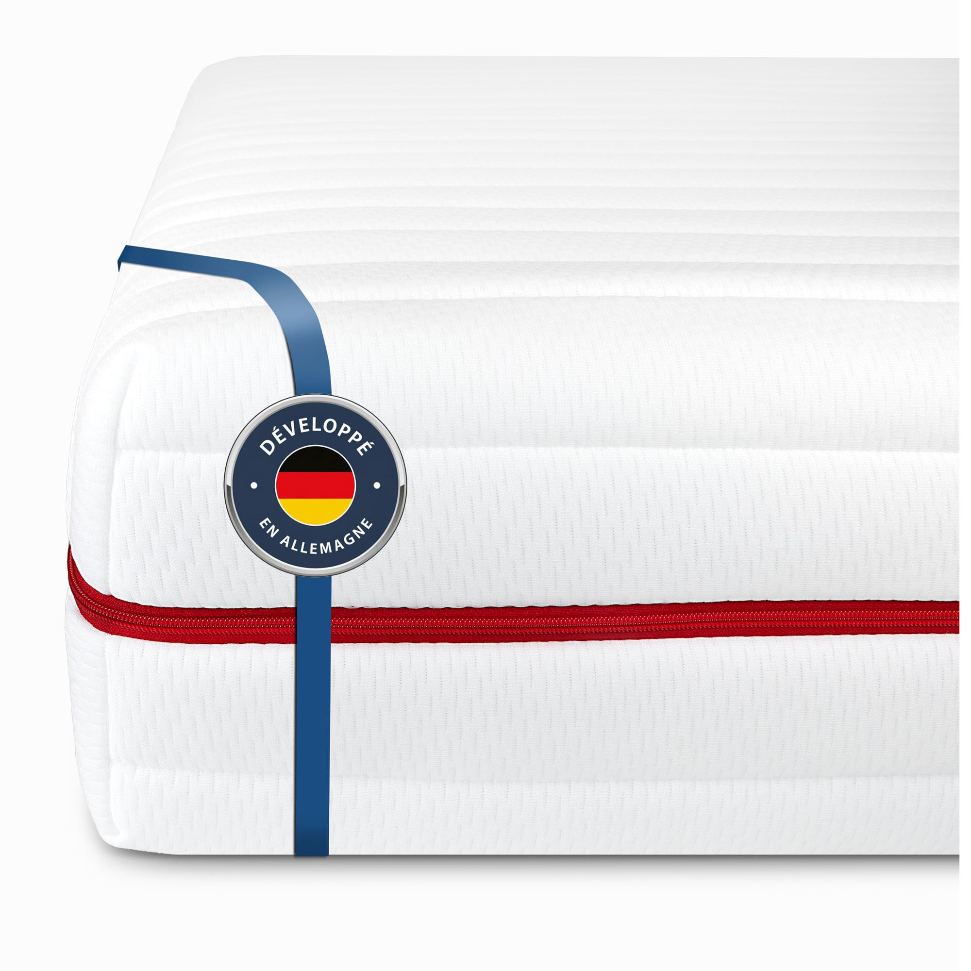 BMM Matelas 160 x 200 cm Classique 19, degré de dureté H5 Ultra Ferme/Matelas en Mousse Froide certifié Öko-Tex/Ergonomique, 7 Zones, épaisseur 19 cm/Matelas de Conception Allemande
