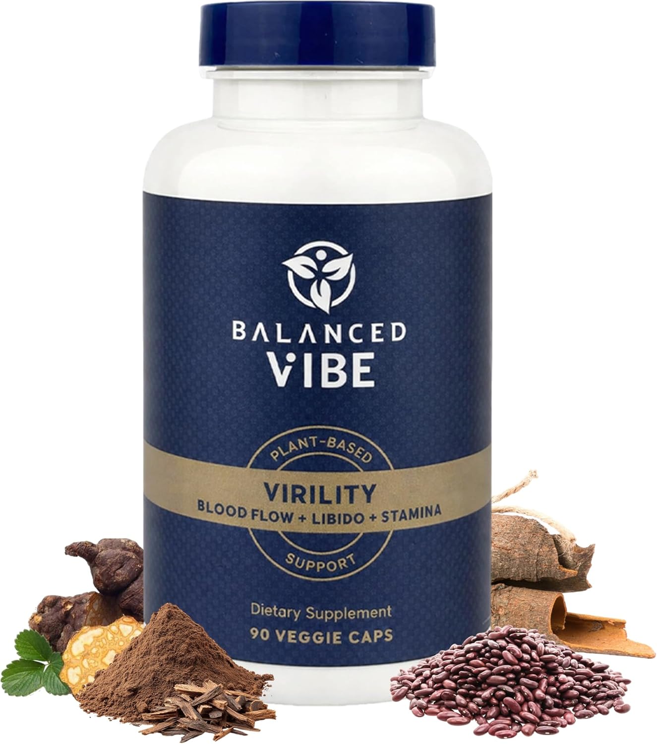 Balanced Vibe Men’s Vitality Formula – Horny Goat Weed with Tongkat Ali – Supports Energy, Stamina & Recovery – Daily Men’s Wellness Supplement – 90 Count