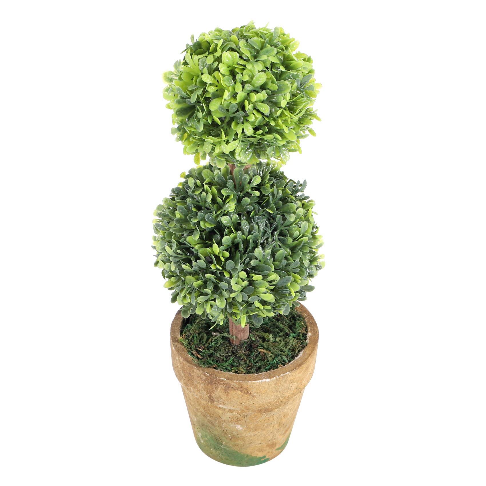 detee Artificial Plastic Trees In Pots Plant Potted Decor Garden Yard Indoor Outdoor Pattern:Two Ball