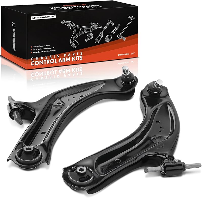 A-Premium Front Lower Control Arm, with Ball Joint & Bushing | Compatible with Nissan Rogue 2014-2020, Rogue Sport 2017-2022, Qashqai 2017-2023, Pack of 2, Fix Clunking Noise Over Bumps