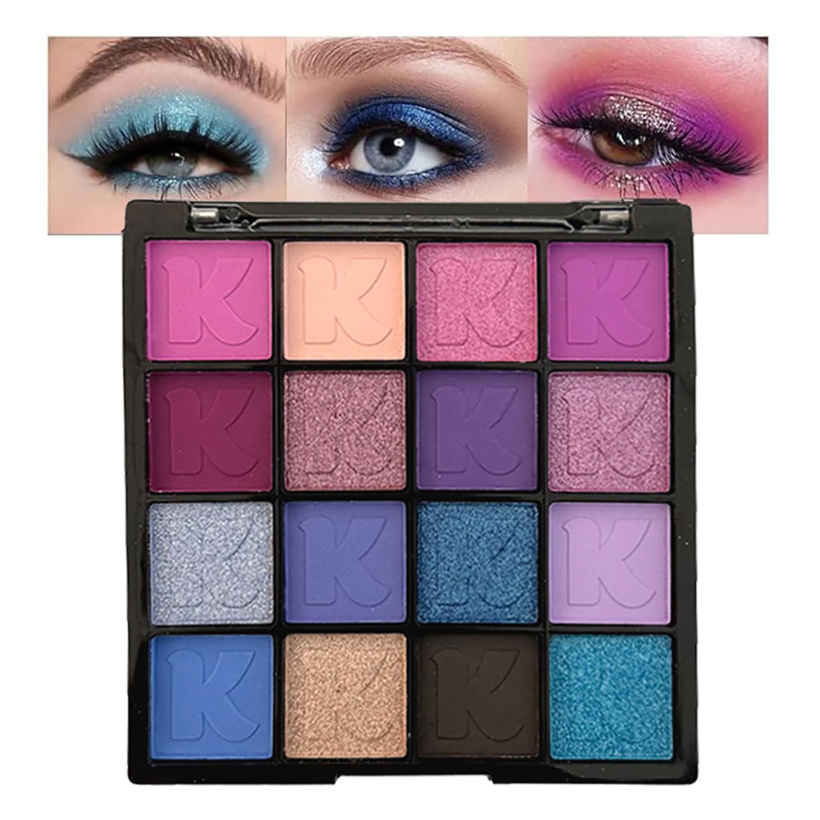 Purple Eyeshadow Palette Matte Glitter Eyeshadow Goth Eye Makeup