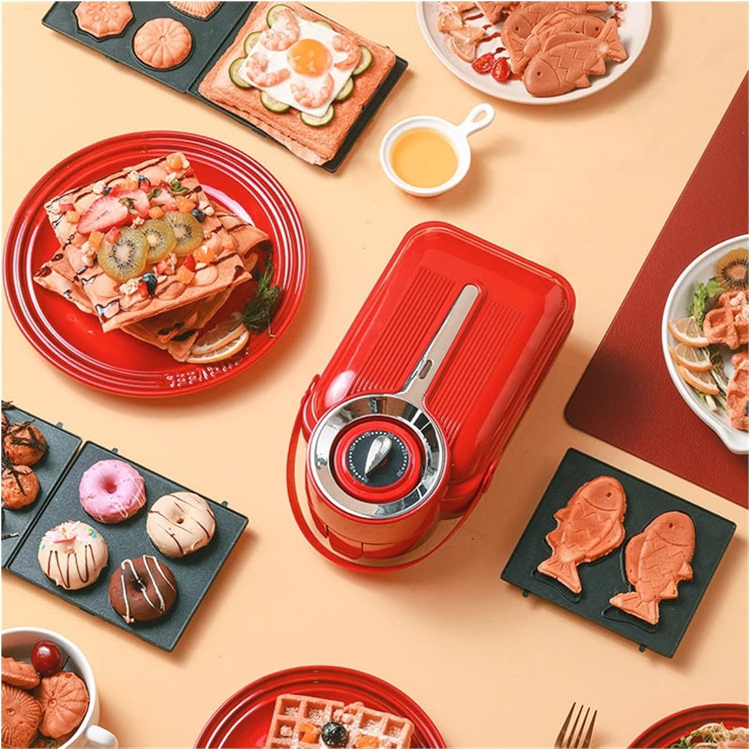 サンドイッチメーカー ワッフルアイロン 国産品 リムーバブルプレート