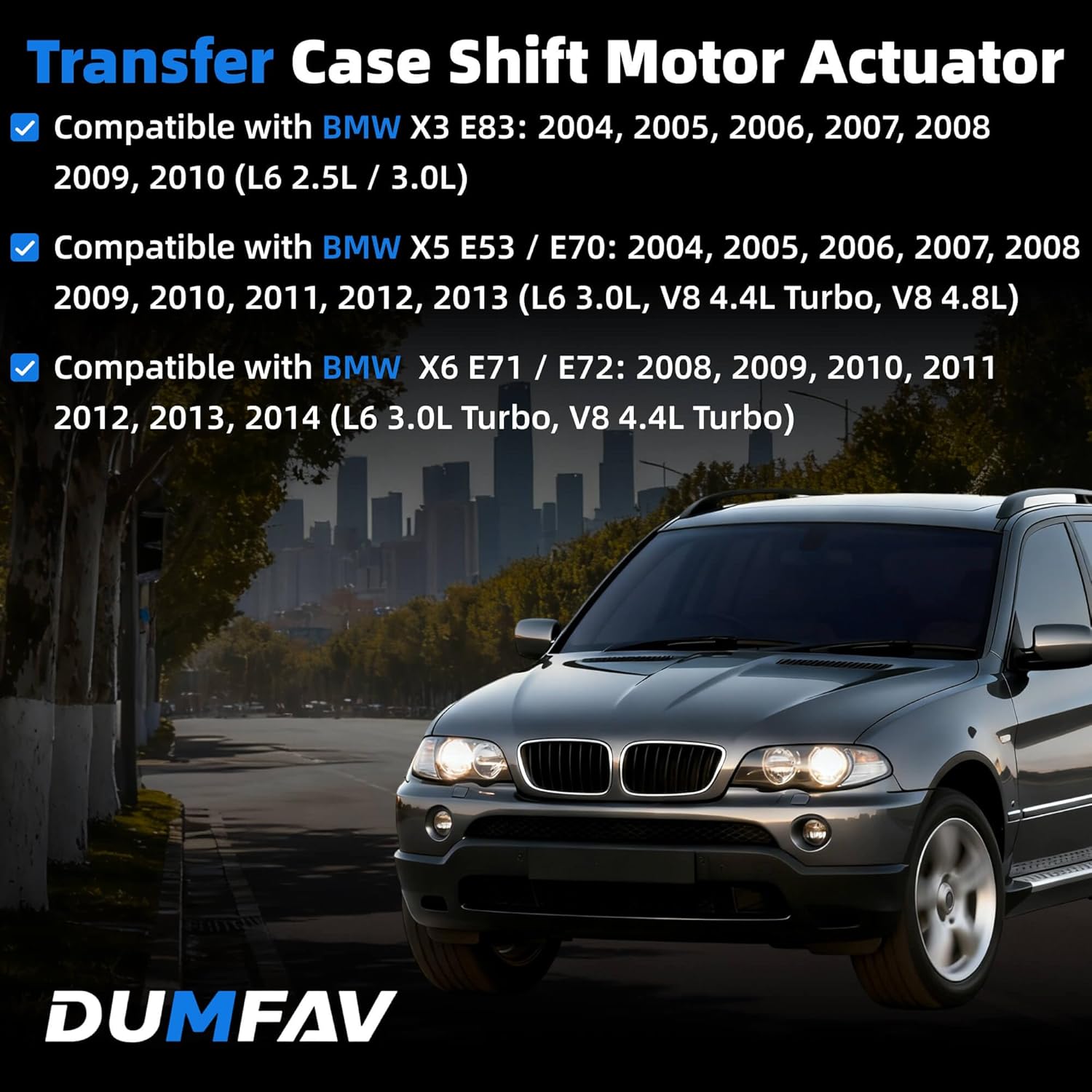 Transfer Case Shift Motor Actuator 4WD 27107566296 Compatible with BMW X3 2004-2010, X5 2004-2013, X6 2008-2014, #Replaces 600-932, 27107568267, 27107541782