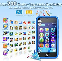 Vista 2 de MOMILLA Toys - Teléfono inteligente para niños, cámara dual de pantalla de 3.97 pulgadas con 21 calcomanías, regalos de cumpleaños para niños