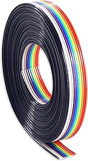 Hilitchi Hilitchi 16ft/5m 10 Wire Rainbow Color Flat Ribbon IDC Wire Cable