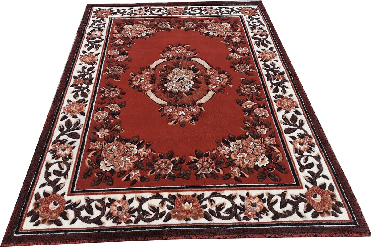 TAHNOOR CARPET Beautiful Floor Design- 9x12 Feet Acrylic Wool Carpet for Living Room & Drawing Room with 1 Inch Thickness(270x360 Red Colour) (B08JM8NJFN) Amazon Price History, Amazon Price Tracker