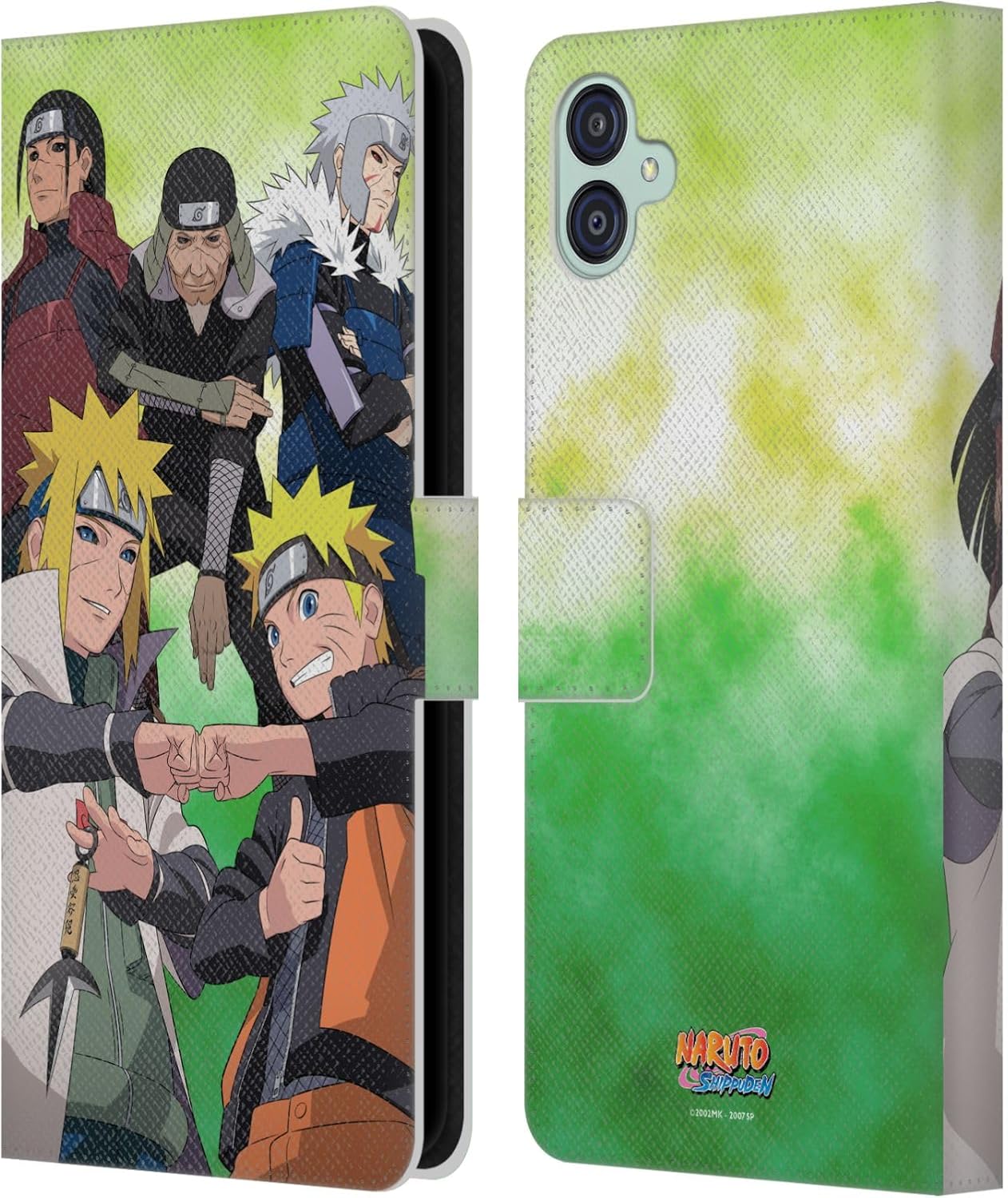 Head Case Designs Officially Licensed Naruto Shippuden Hokage Group Key Art Leather Wallet Case Compatible with Samsung Galaxy M04 5G / A04e