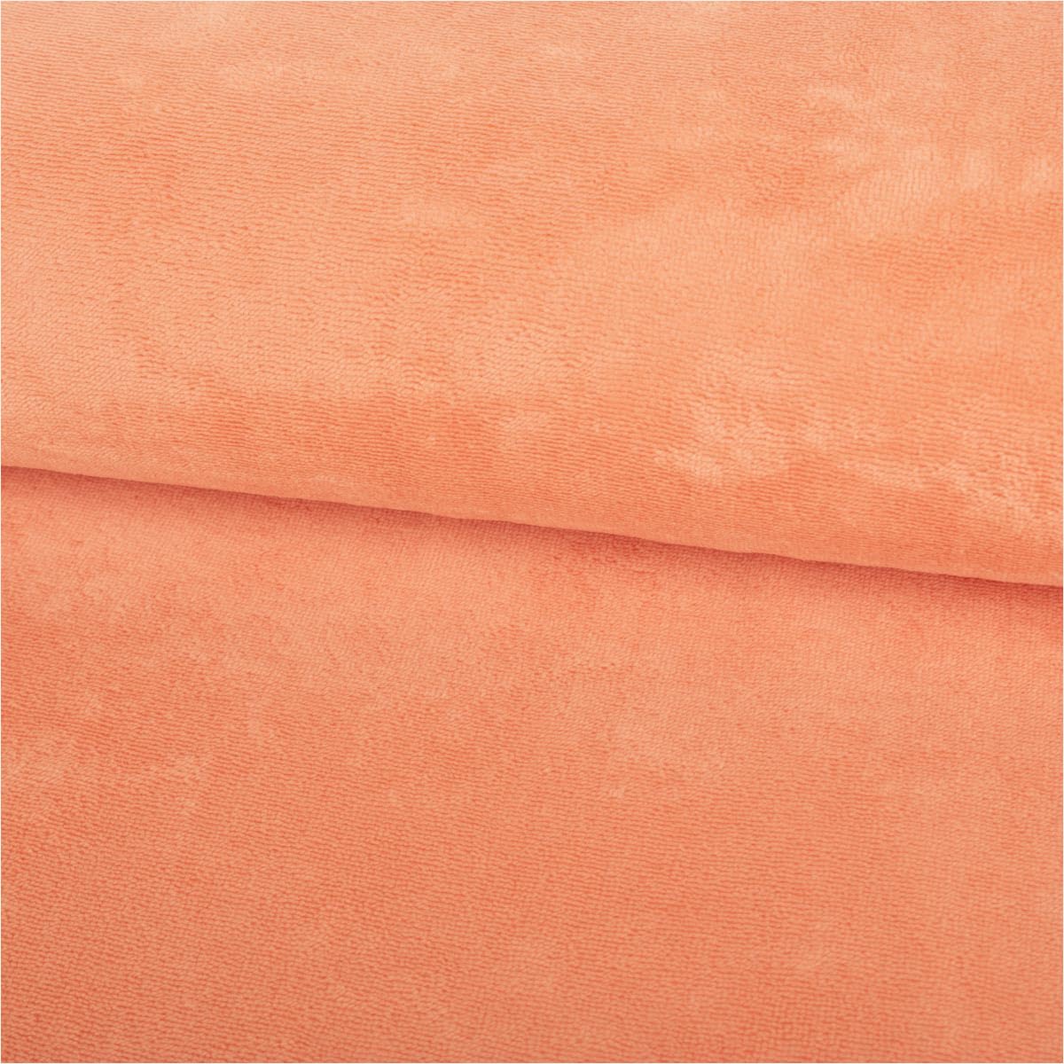 Bamboo Fleece with Cotton Plain Coral 1.45 m Wide Fabric Sold by the Metre | Ideal for Clothes, Sweaters & Blankets (145 cm Width)