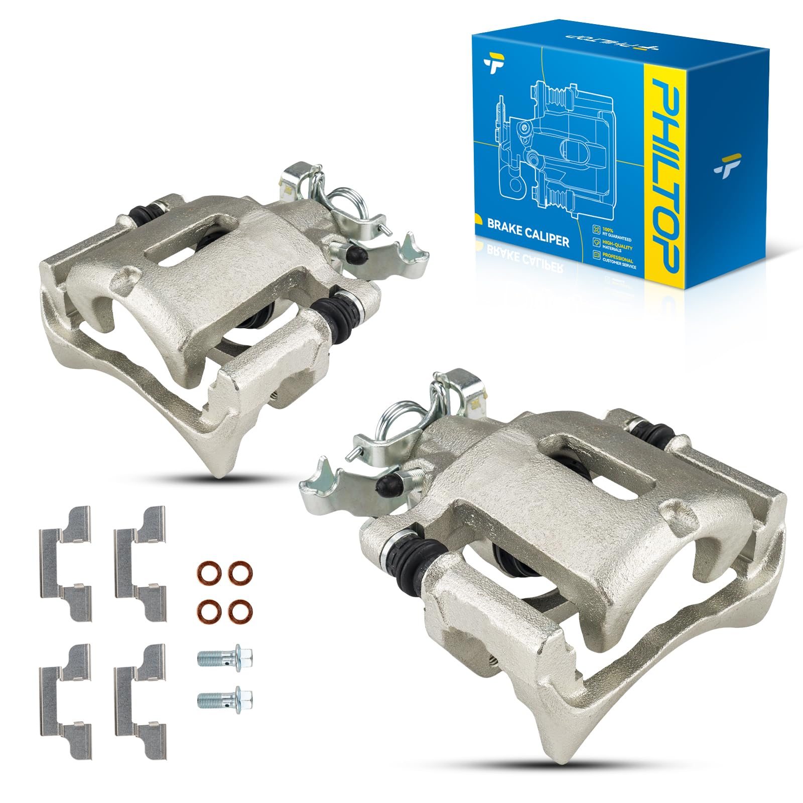 PHILTOP Brake Caliper Rear Compatible with 2008-2012 Grand Caravan, Town&amp;Country, 2009-2012 Routan, 2012 C/V, Brake Calipers Set of 2