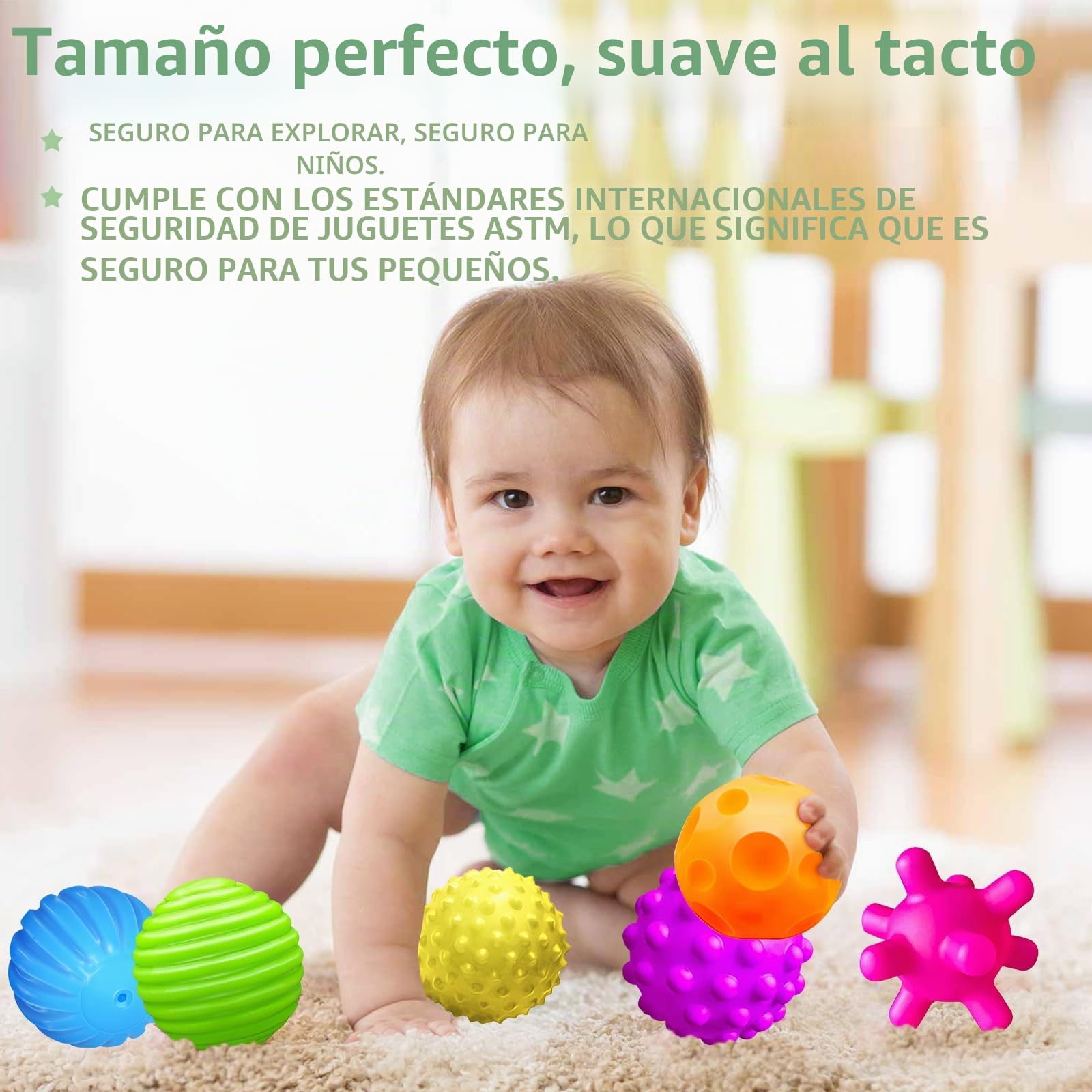 Textured Multi Sensory Ball Set (Rainbow Bold Set of 6)