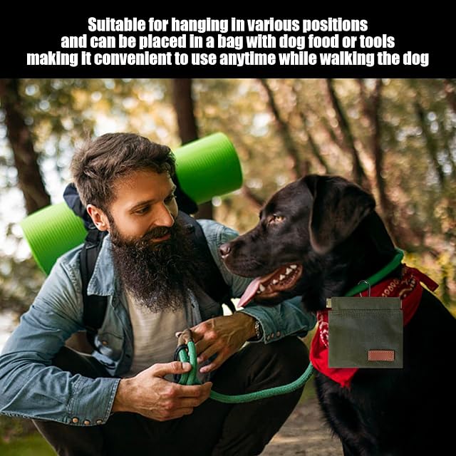 Foto 4 de 6 de FDGGT 2 Bolsas De Comida para Mascotas, 2 Silbatos, Bolsa De Aperitivos con Mosquetón