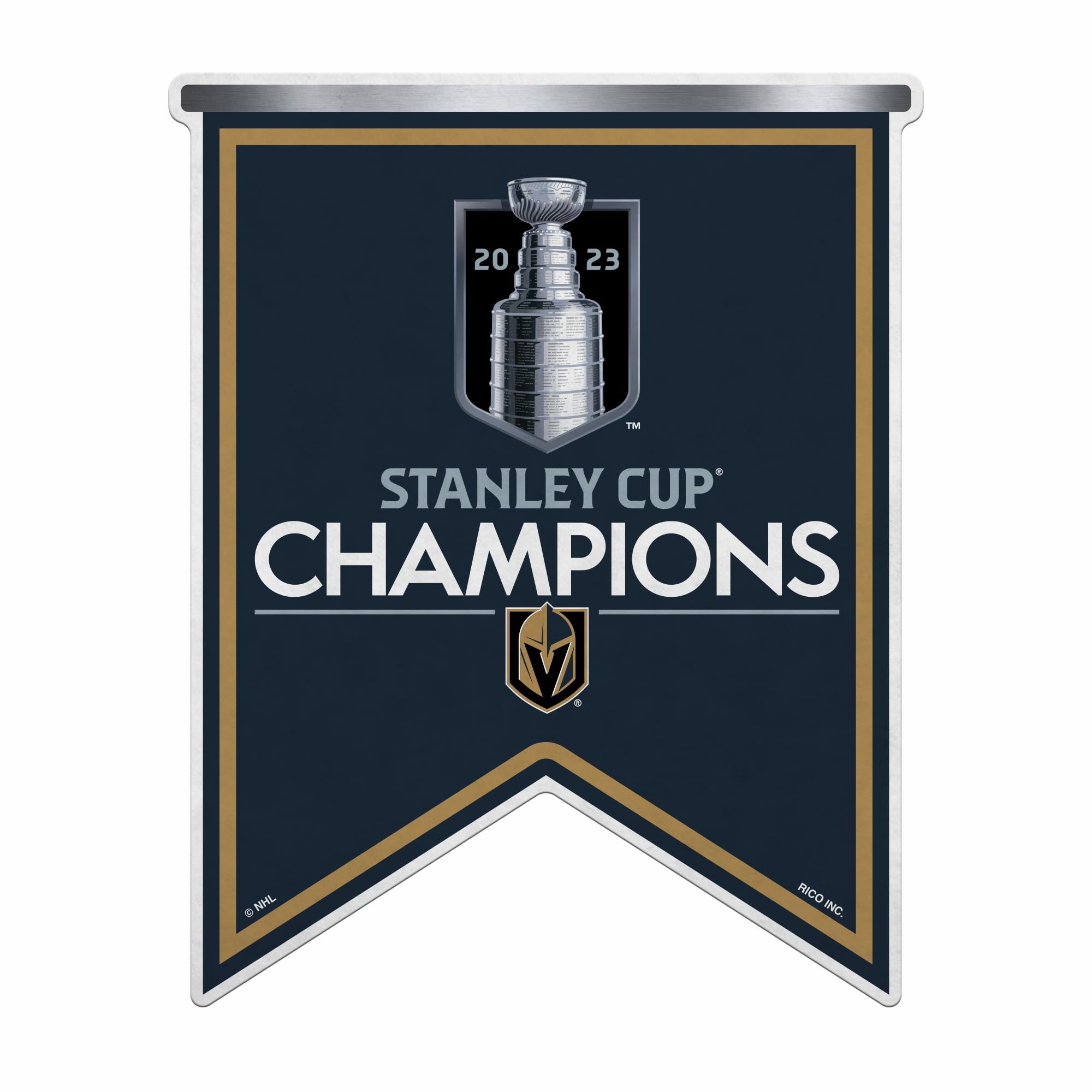Fanion Vegas Golden Knights de la LNH en feutre pour habiller votre mur de salon