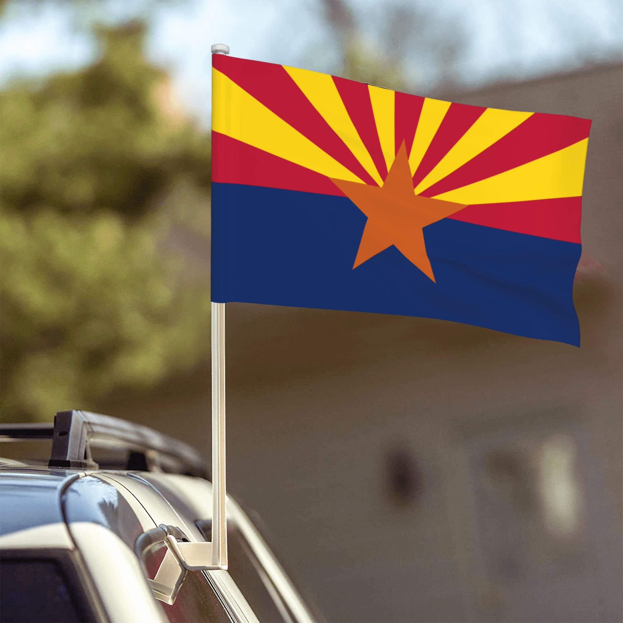 Flag of Arizona Car Flag 12 X 18 Inch Double Sided Car Window Flag Outdoor Car Decor Banner