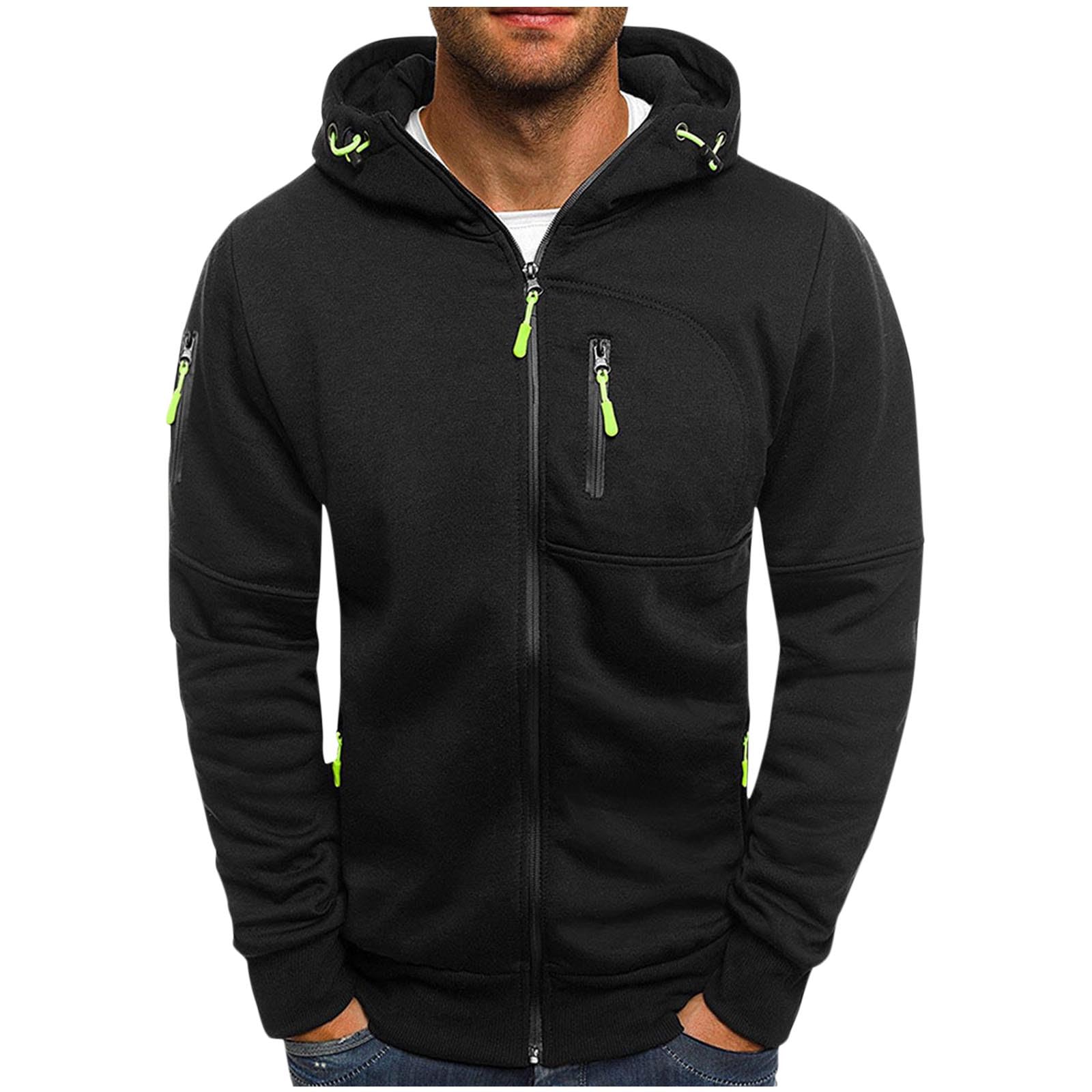 Générique Sweat à Capuche Homme Personnalisé avec Votre Image Recto-Verso Sweat Zippé Ajoutez Votre Propre Photo/Texte/Logo Sport Pull Hoody Mode Automne Hiver Sportswear