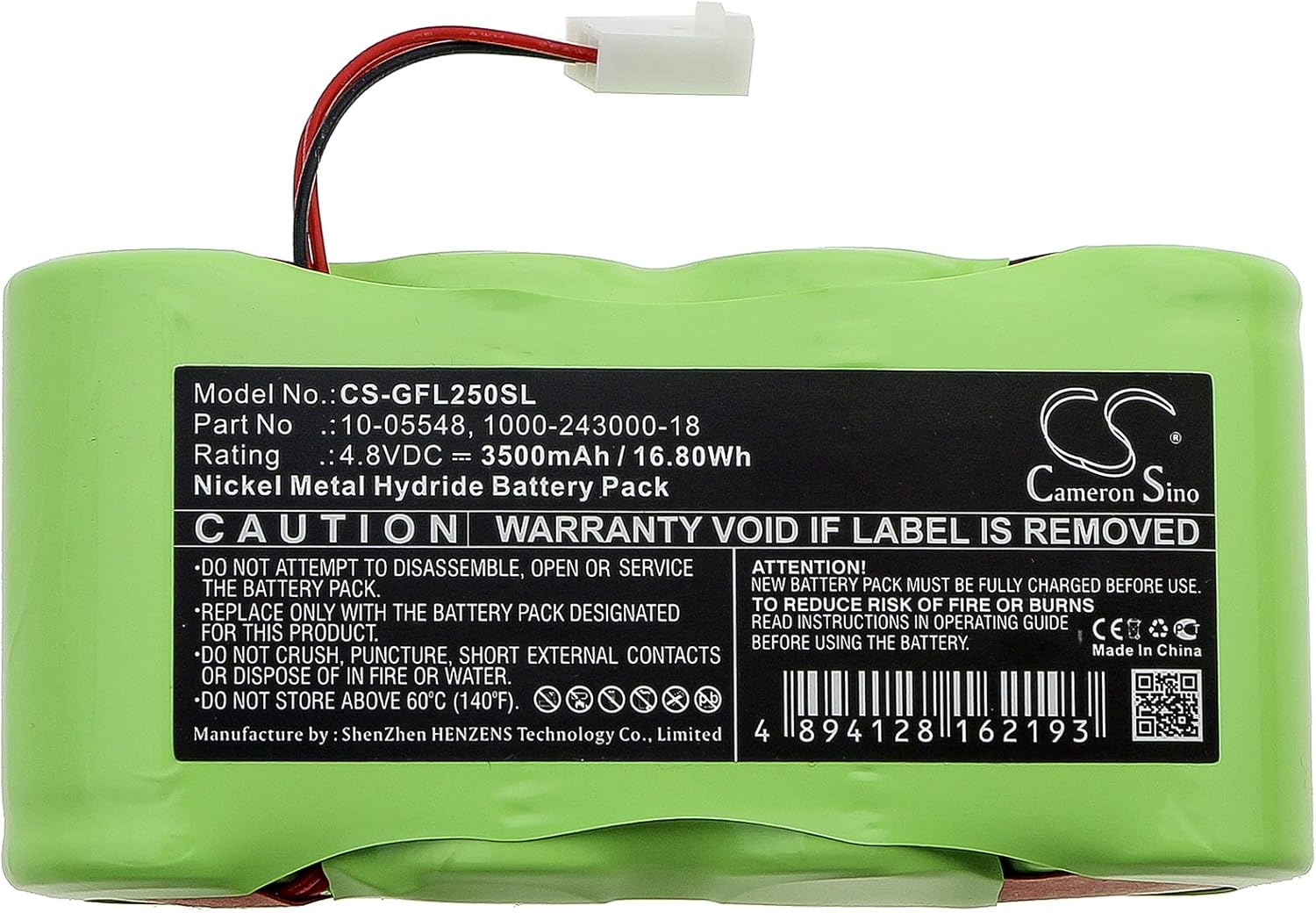 Cameron Sino Battery for Geo-Fennel Fennel FL 250 VA-N, Rotationslaser FL 1000, Rotationslaser FL 200AN, Rotationslaser FL 250 VA-N, Rotationslaser FLG 250, Rotationslaser FLG 250 grun 3500mAh