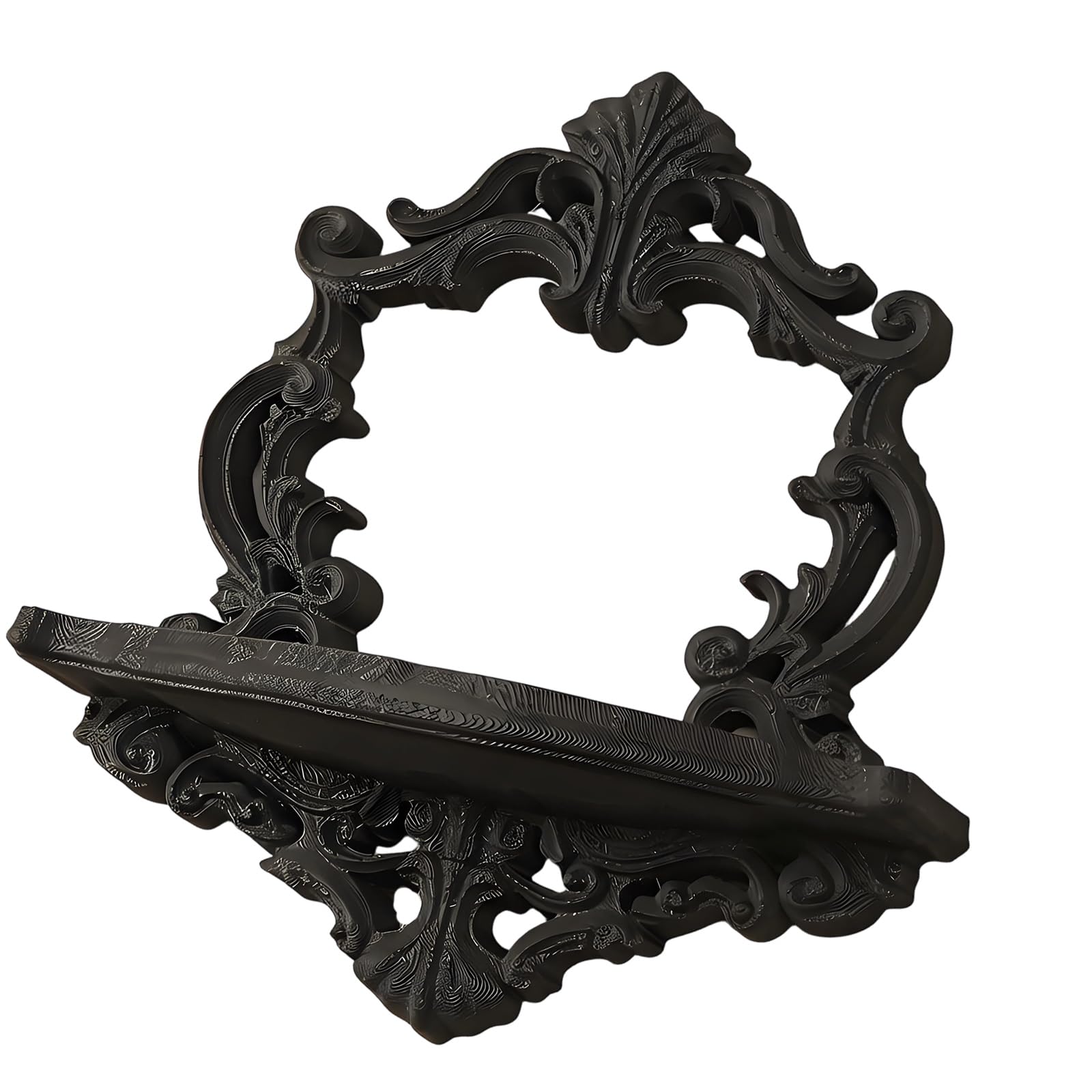 OSNIYAW Wall Mounted Shelf with Ornate Victorian Pattern Hollow Carving Floating Shelves for Home Decoration Victorian Wall Shelf