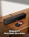 ULTIMEA 7.1ch Virtual Surround Sound Bar, Sound Bar for Smart TV with 4 Surround Speakers, Peak Power 330W, Surround Sound System for TV, App Control, TV Soundbar with Subwoofer, Opt/AUX/BT, Aura A40