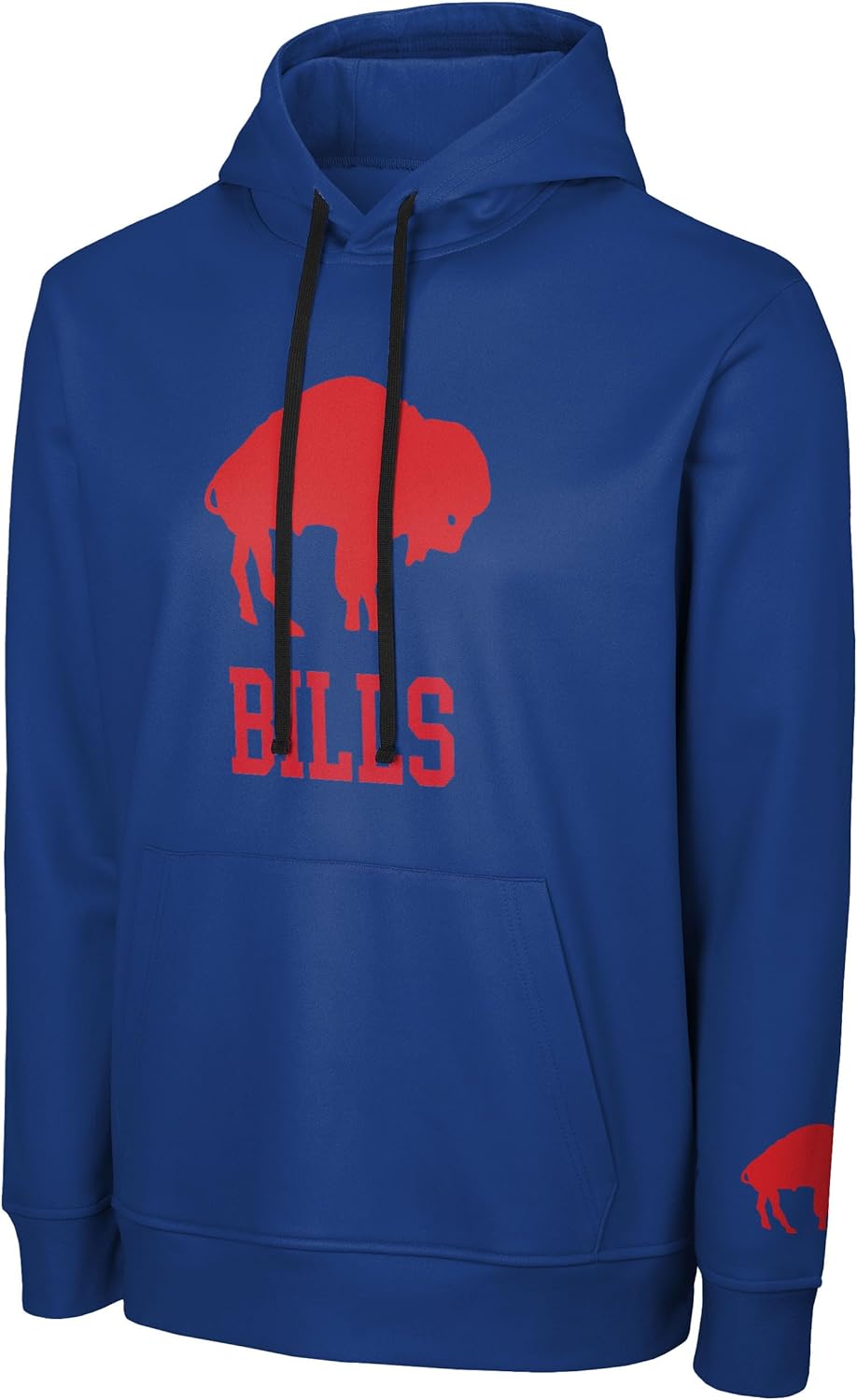 FOCO NFL Men's Official Throwback Retro Primary Logo Wordmark Polyester Pullover Hoodie Sweatshirt