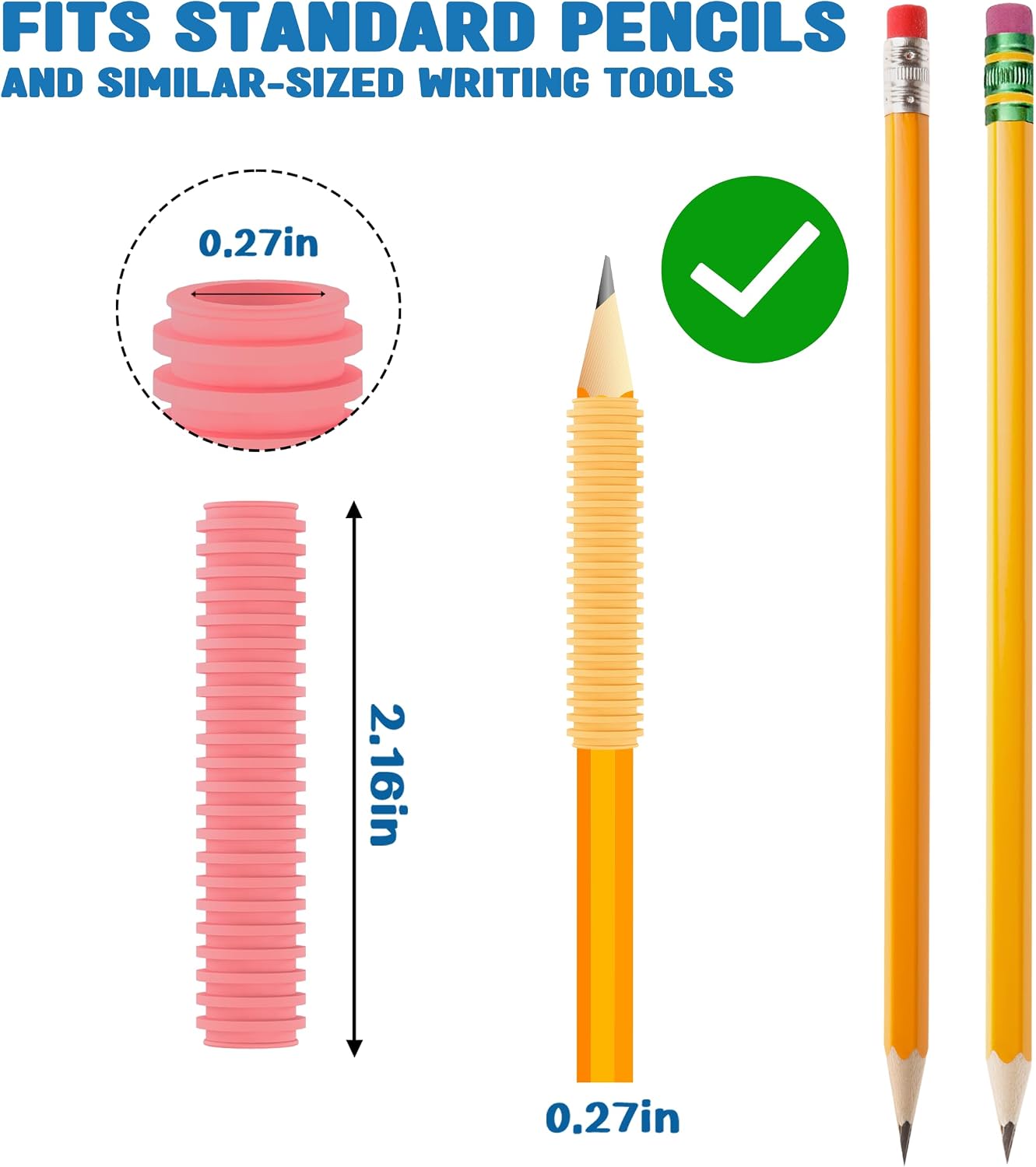 Yasest Sensory Pencil Grips for Kids - 24Pcs ADHD Tools for Kids & Adults image 2