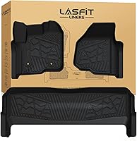 Vista 1 de LASFIT - Tapetes para Ford F250 y F350 2012-2016 sin palanca de cambio manual de tracción, protectores de TPE para todo clima, piso alfombrado