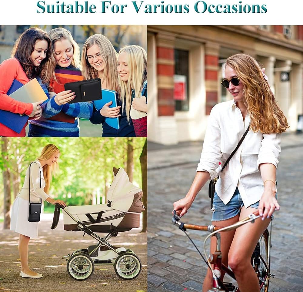Peacocktion Small Crossbody Bags for Women, RFID Travel Cell Phone Wallet Purses with Card Slots | RFID, Women, Travel, with Card Slots