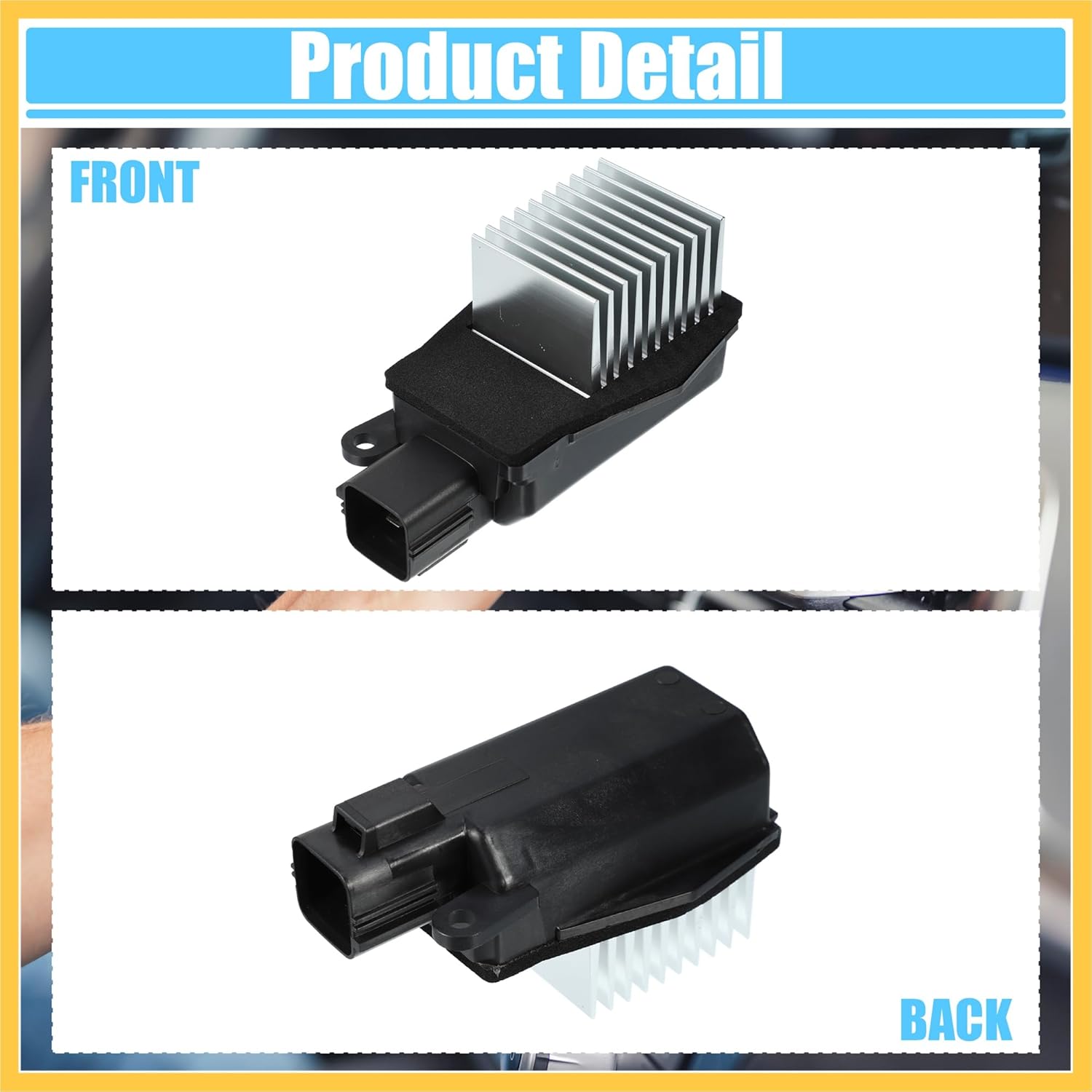 HVAC Heater Blower Motor Resistor Temp Control Regulator Module Fit for Ford F-150 2004-2008 No.4L3Z-19E624-AA - Pack of 1 Auto Replacement Parts