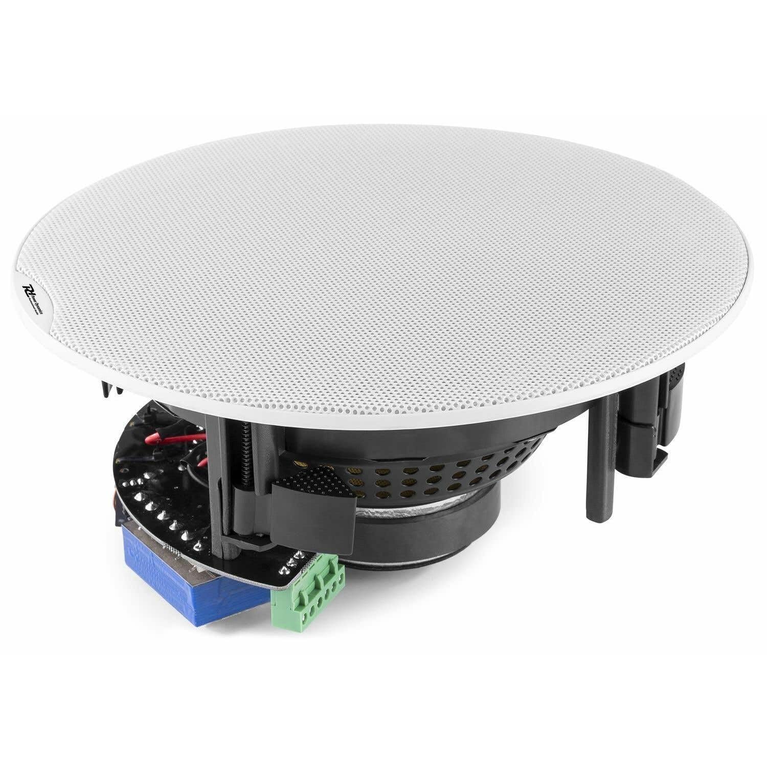 Power Dynamics FCS6 - Haut-Parleur de Plafond, Livré à l'Unité, 6,25" 100 V/8 Ohms, Design Élégant, Couleur Blanc, 242 x 242 x 100 mm
