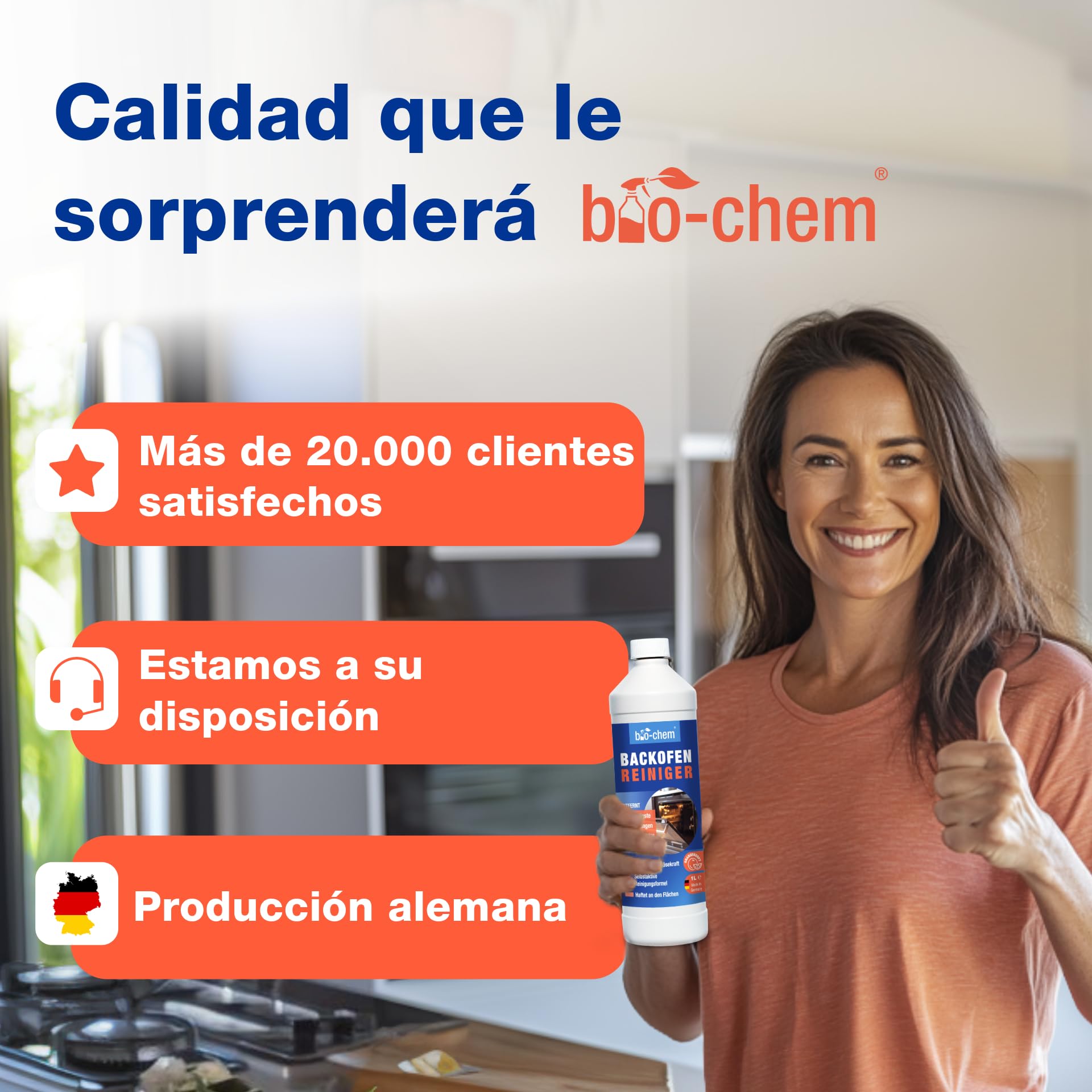 bio-chen Gel limpiador de hornos 6L + cepillo | Gel limpiador de hornos, productos para el hogar - Producto profesional para limpiar la suciedad incrustada