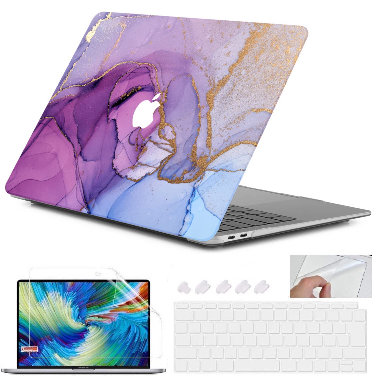 Case for MacBook, Plastic Hard Shell Case Cover Compatible with MacBook Air 13 inch(Release 2020 2019 2018) M1 A2337 A2179 A1932 with Retina Display & Touch id (Graphic04)
