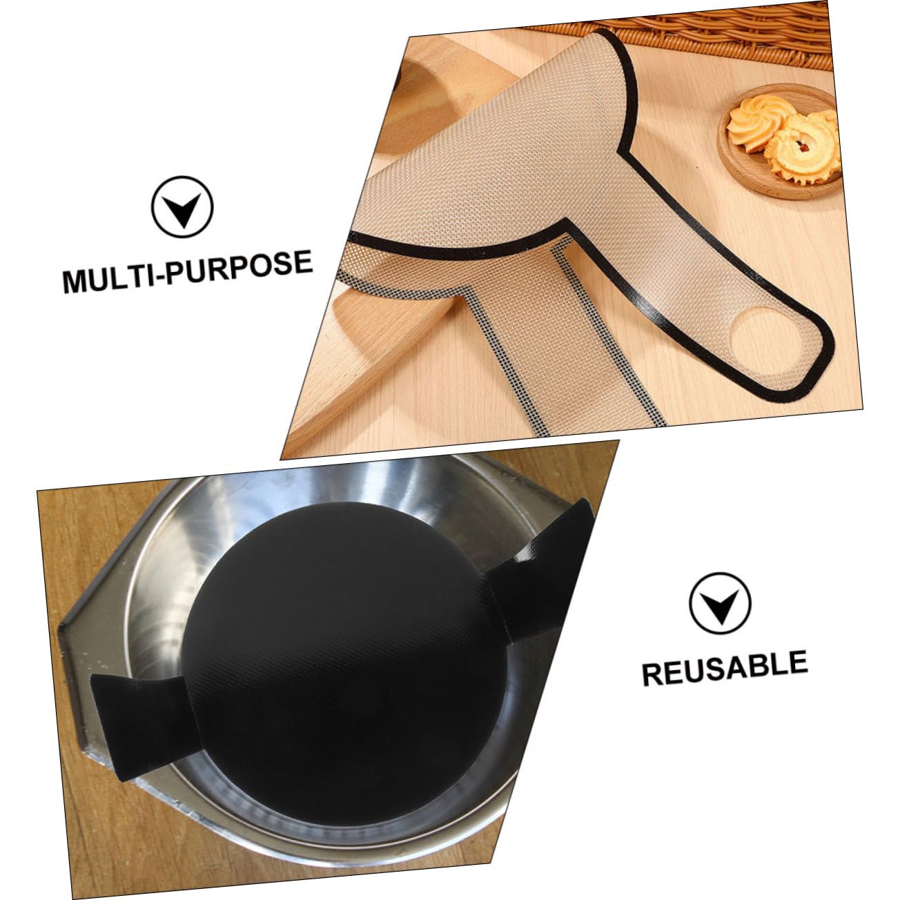 Cabilock 3 Series Alfombrillas De Silicona Para Hornear Pan Antiadherentes Y Resistentes Al Calor Estera De Hornear Para Pan Para Cocina Y Repostería De Limpiar Y Uso Seguro 2 Piezas X 3