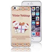 'JewelryWe "Winter Holidays Father Christmas Design Santa Clauses Giving Gifts TPU Silicone Mobile Phone Case Back Protective Cover Case for Apple iPhone 6 4.7 inch – Multicoloured