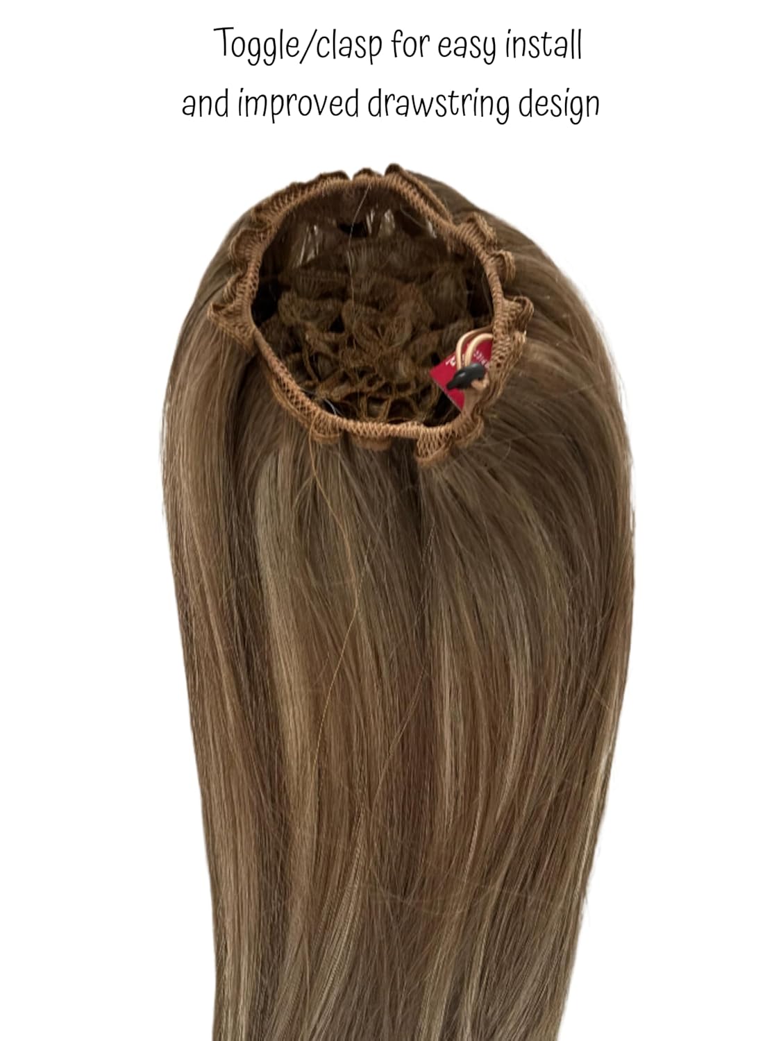 Girly Curls Cheerleader 11" Straight Ponytail Hairpiece for Girls and Teens (Chestnut)