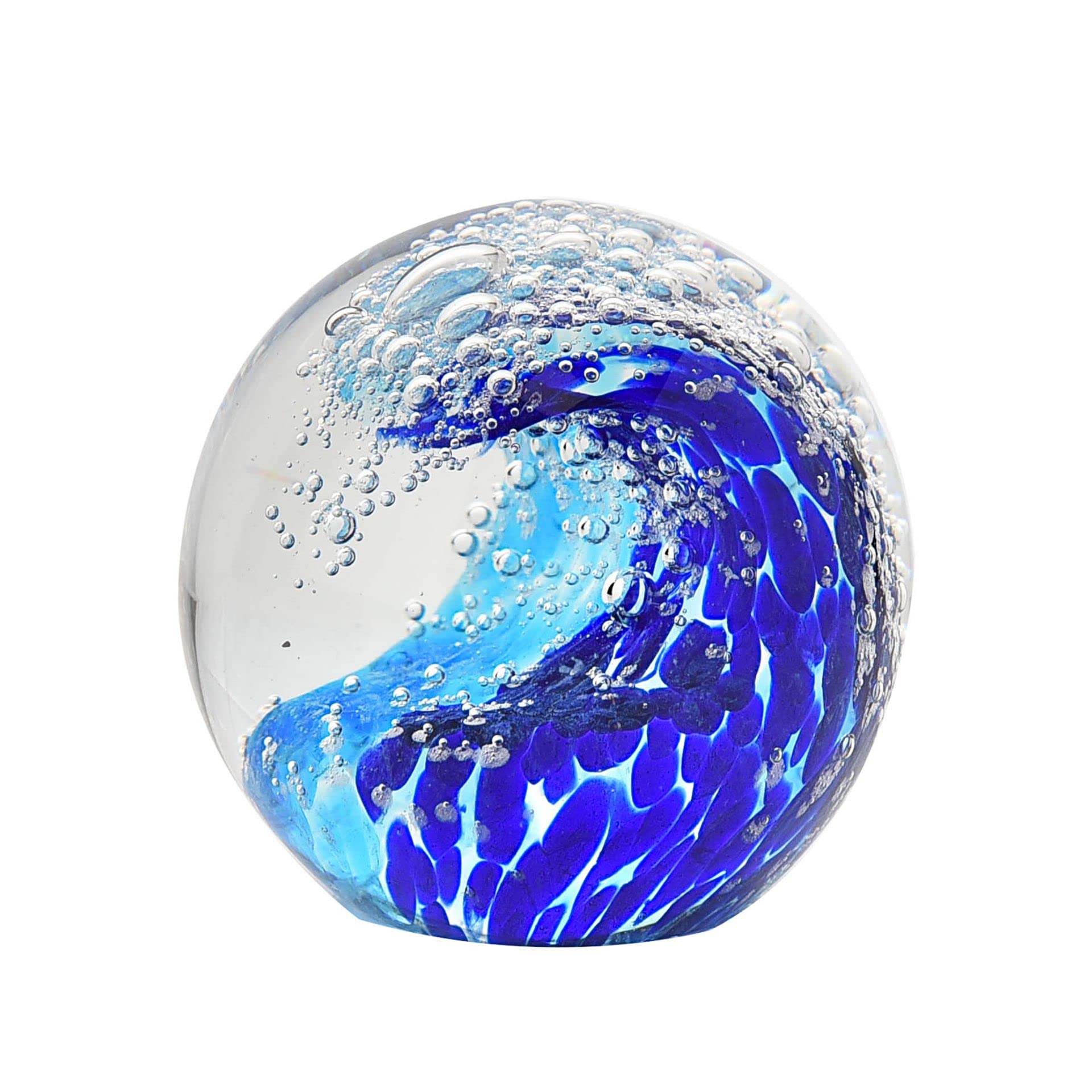 Widdop and Co Objets D'Art Glass Ornament - Ocean Wave Paperweight