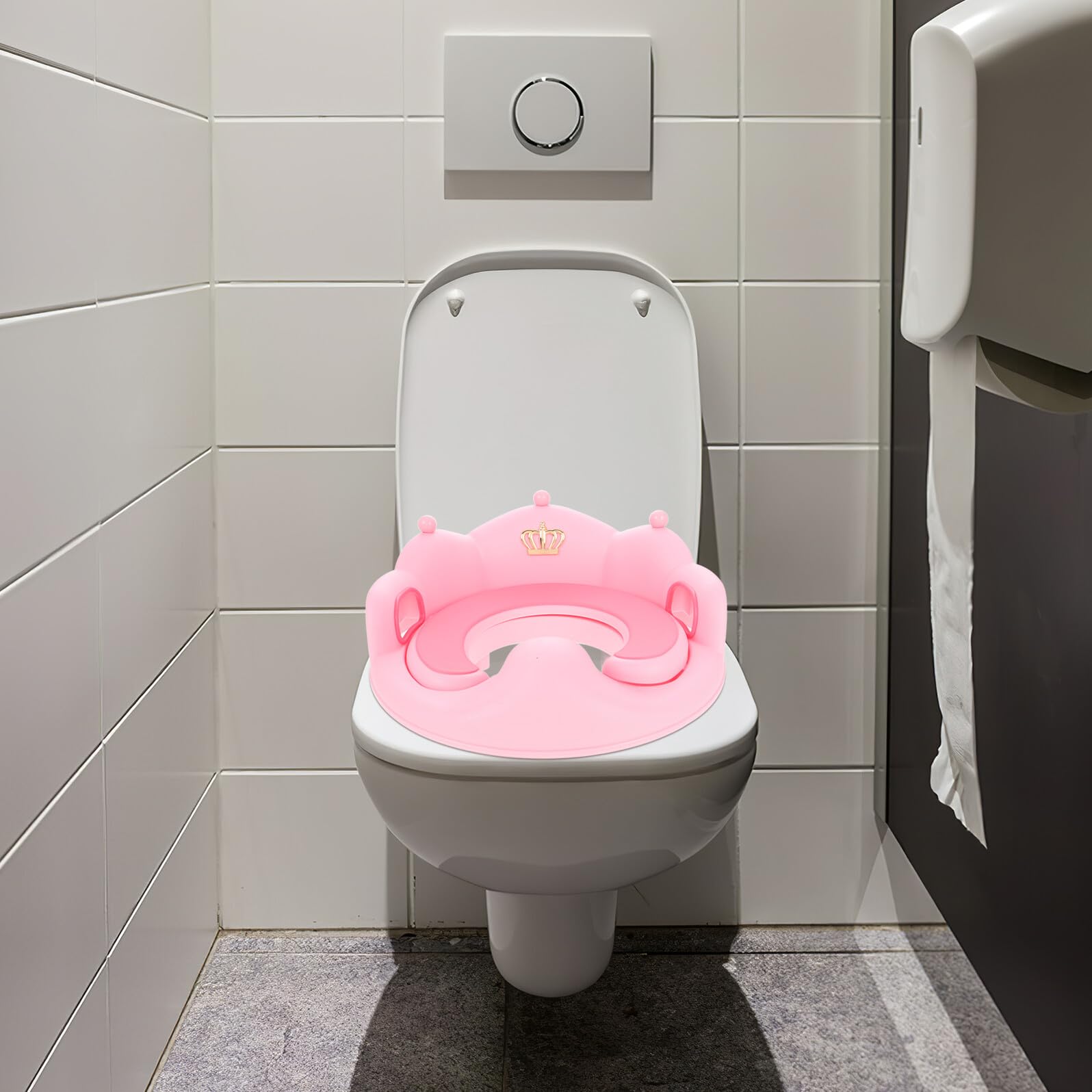 Gatuida Riduttore Wc per Ragazzo Ragazza Unisex con Scaletta Antiscivolo e Cuscino Morbido, Sedile Addestramento Vasino in Polipropilene Resistente per Casa e Viaggio, Vasino Portatile