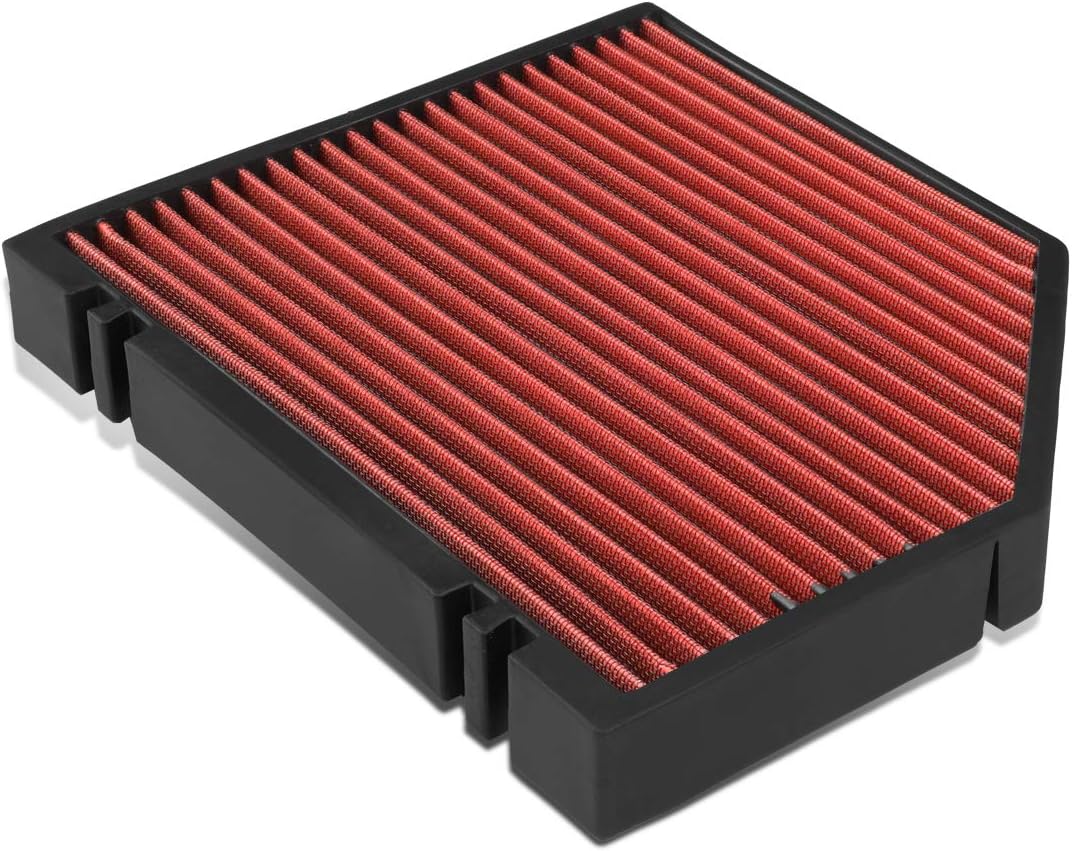 Auto Dynasty Compatible with 2008-2018 Porsche Macan Audi A4 Allroad/A5/A6/Q5/S4/RS5/S5 High Flow Drop-in Panel Cabin Air Filter, Red