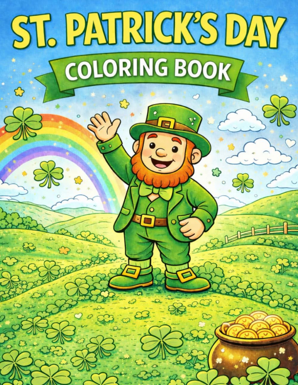 St. Patrick’s Day Coloring Book for Kids: A St. Patrick’s Day Coloring Book with Leprechauns, Shamrocks, Rainbows, and Lucky Gold for Kids