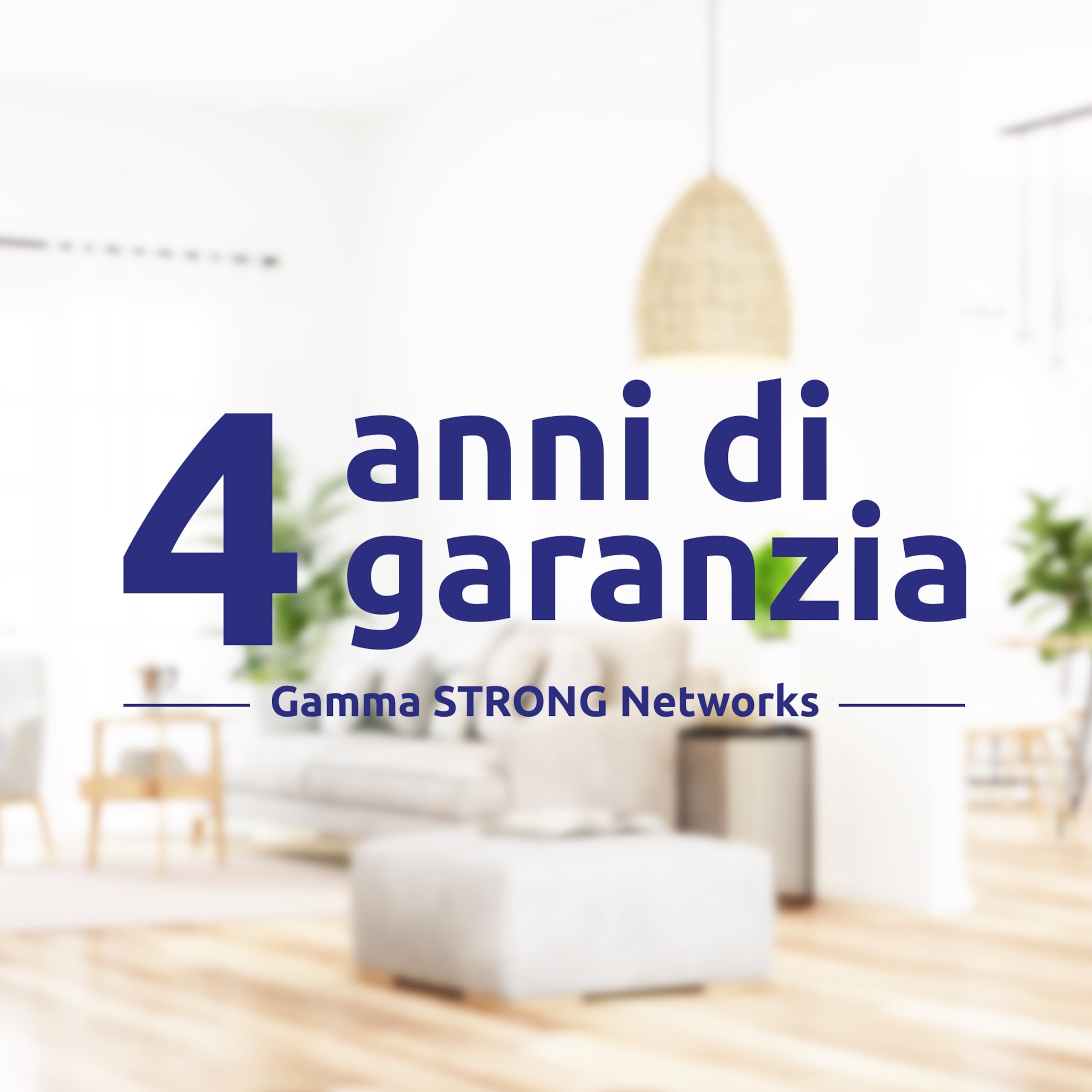 STRONG - Powerline 600 Triple Wi-Fi EU - 2 Adattatori Powerline 600 + Wi-Fi 300 Mbps - Internet Veloce - Presa Passante Schuko - Portata di 300m - Per Tutti i Modem/Router PLWF600TRIEUV2