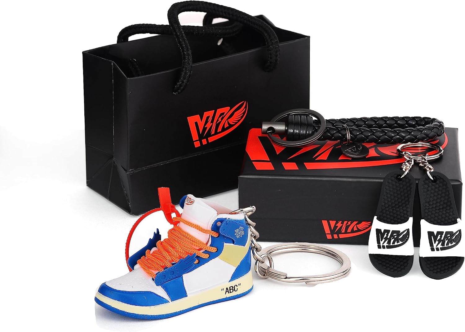 MPK Mini Basketball Sneaker Keychain 3D Stereo Model Shoes Shoe Model Pendant decorate Send a Gift interesting gadgets (Blue)