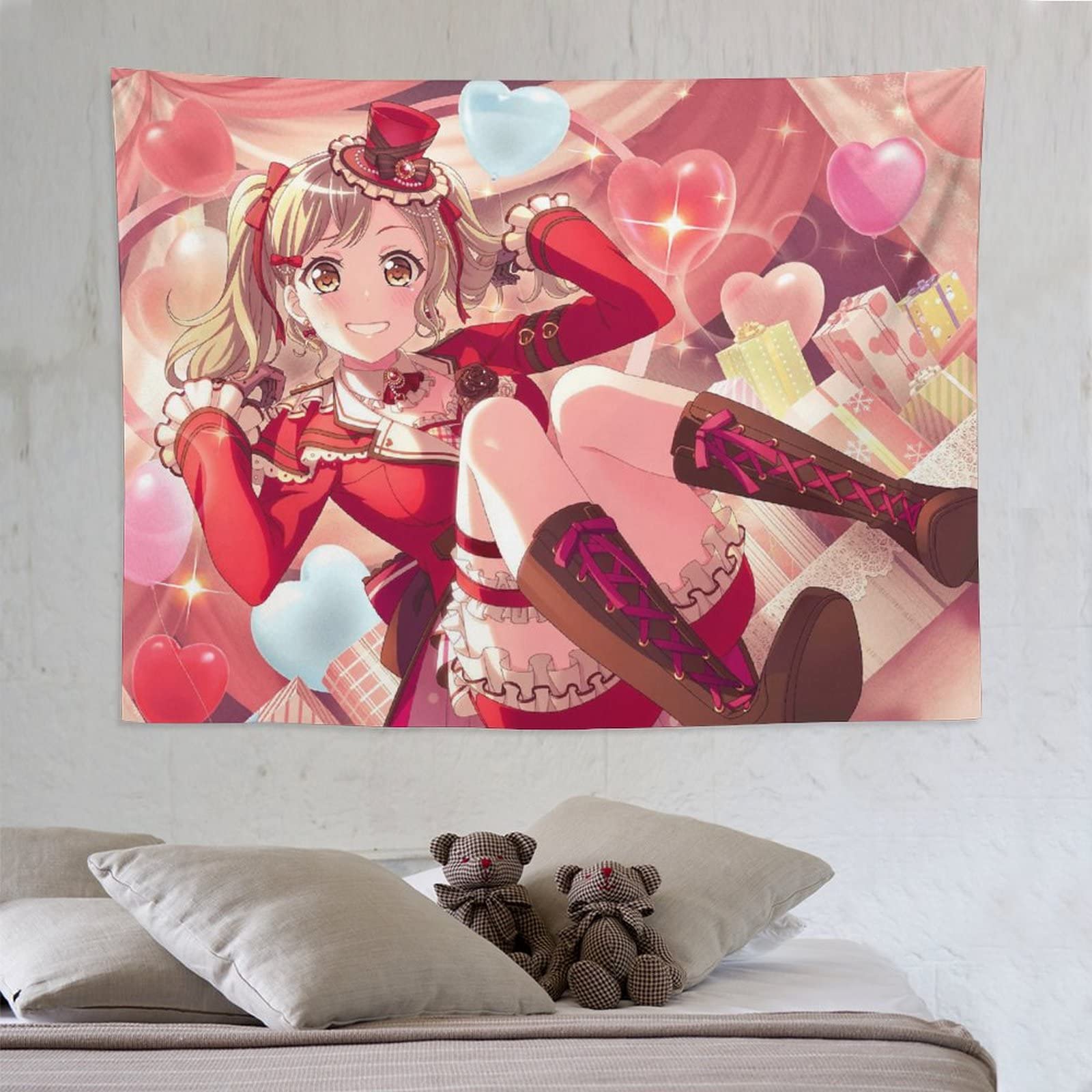 Amazon.co.jp: バンドリ！市ヶ谷 有咲 タペストリー かわいいアニメ柄