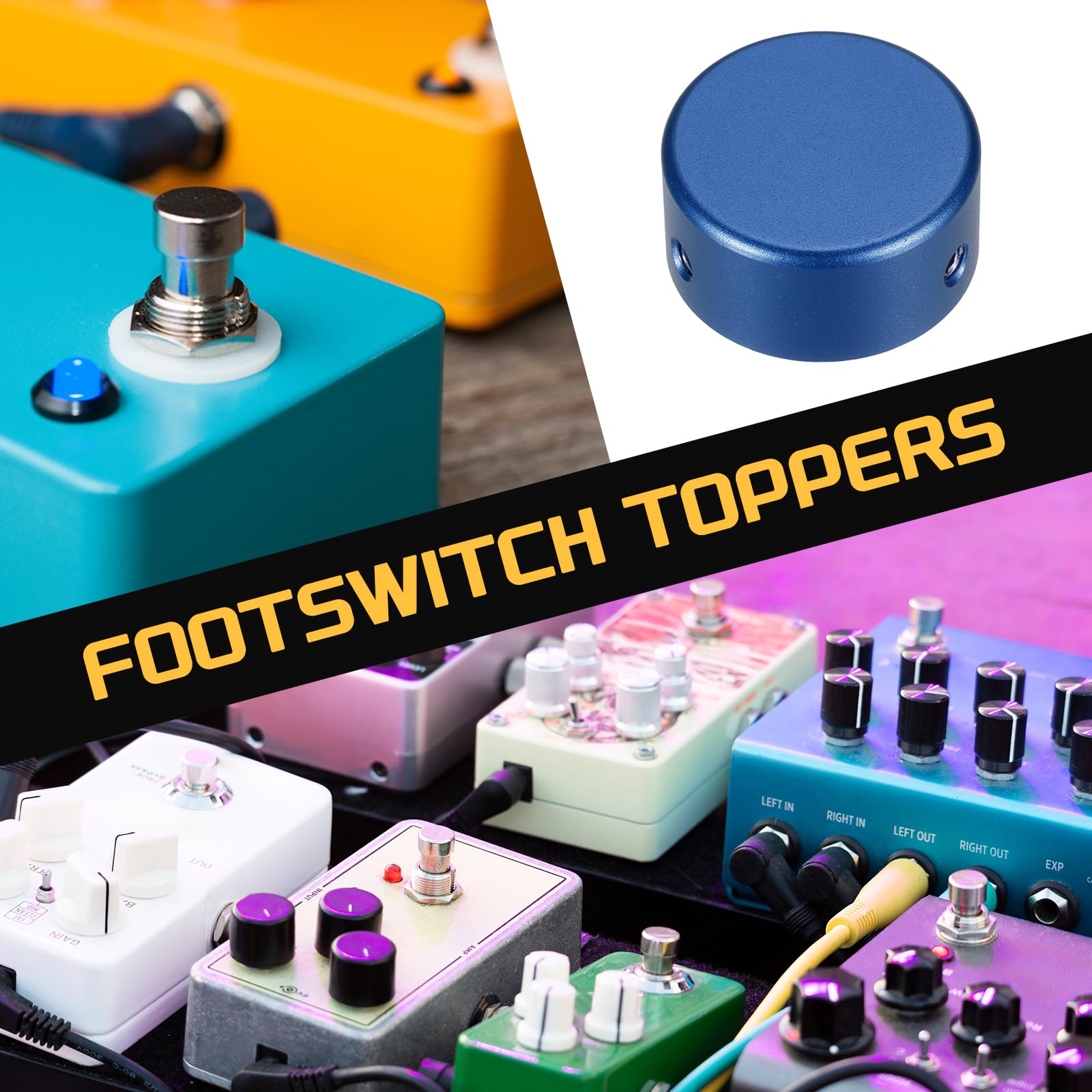QUARKZMAN 20 Pcs Footswitch Toppers Boutons De Pédale De