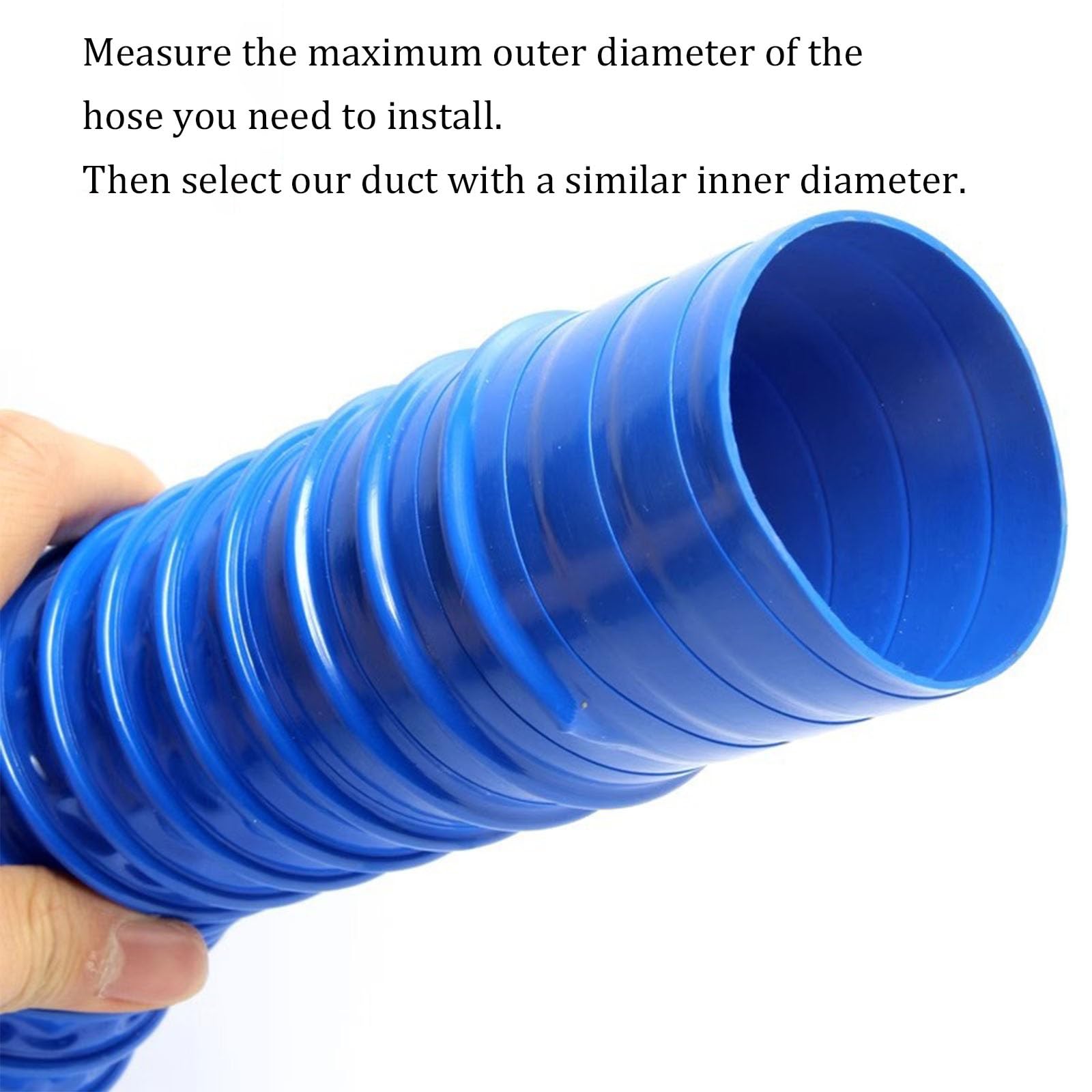 1 Uds. Manguera de vacío Industrial Flexible PVC 1-10m 30-300mm | 1m,Dia 100mm