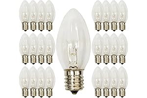 25 Clear Light Bulbs for C9 Christmas Light Strings