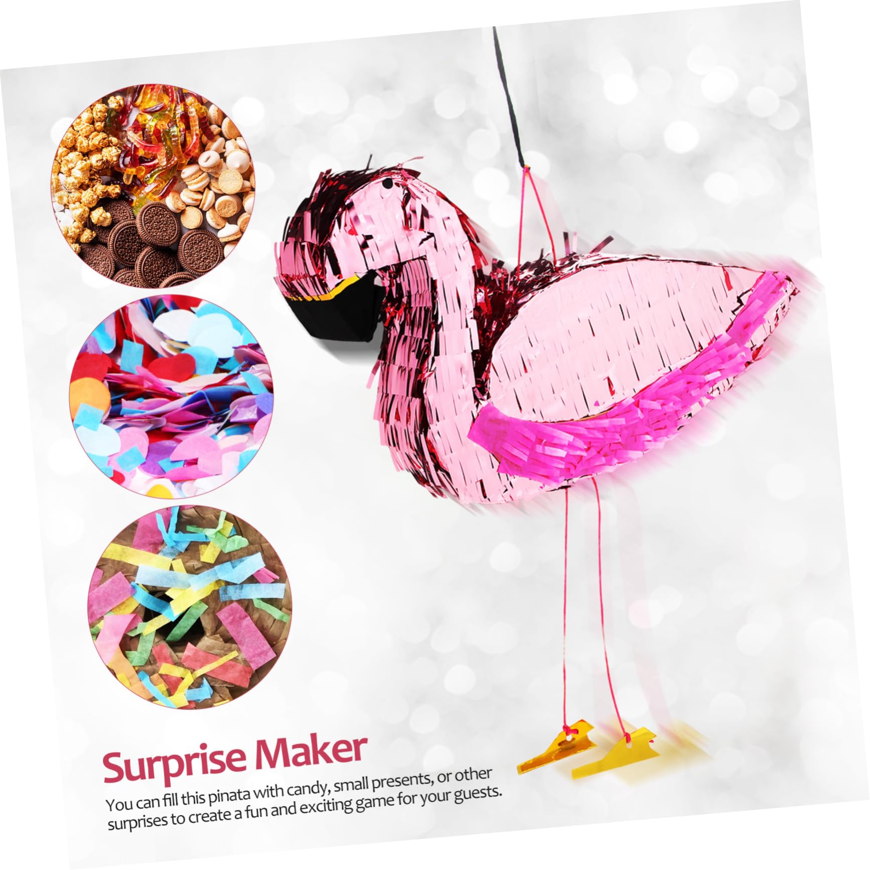 Piñata de Flamenco de Papel 1 Juego para Fiesta Infantil