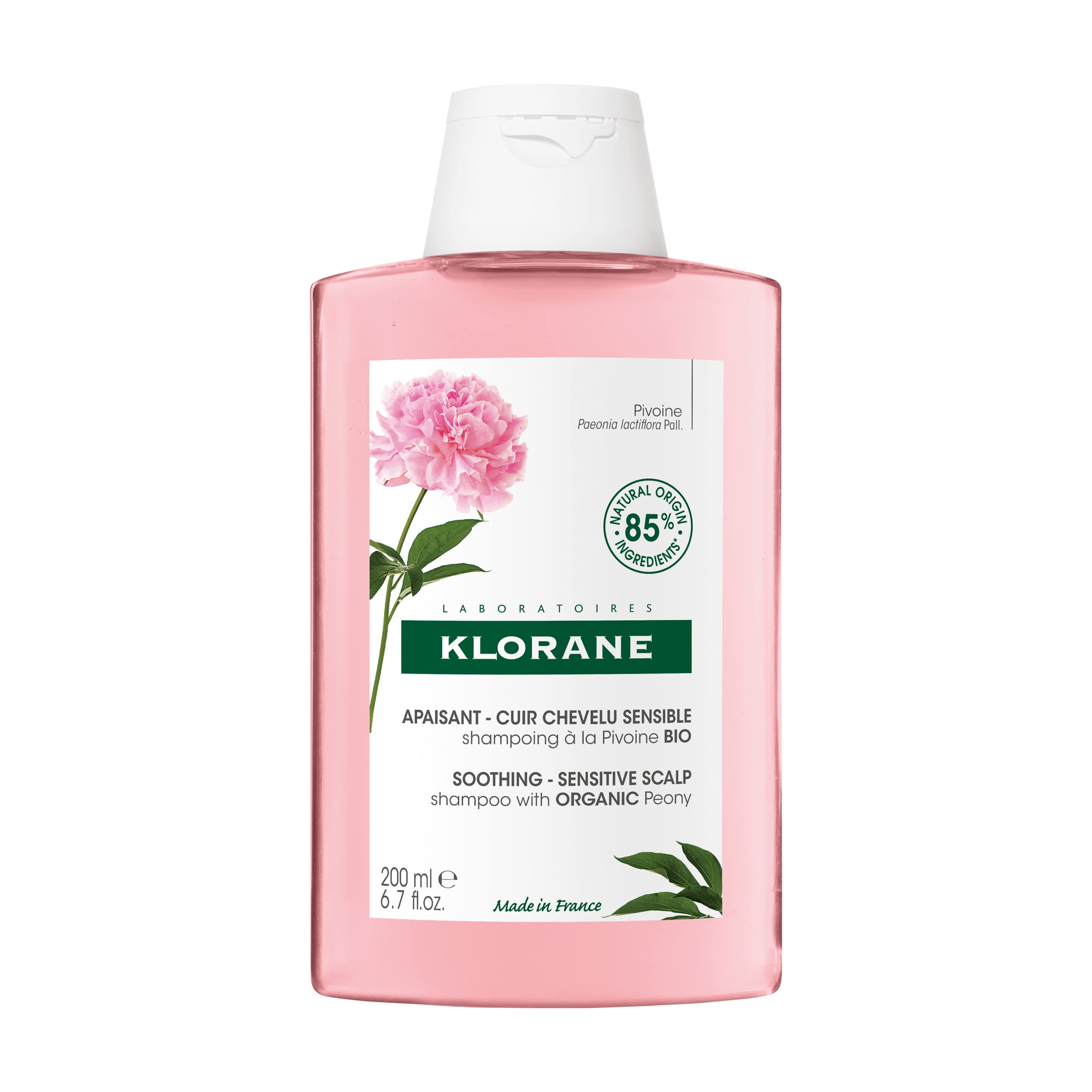 Soothing Shampoo with ORGANIC Peony - Sensitive scalp, 1 x 200ml bottle