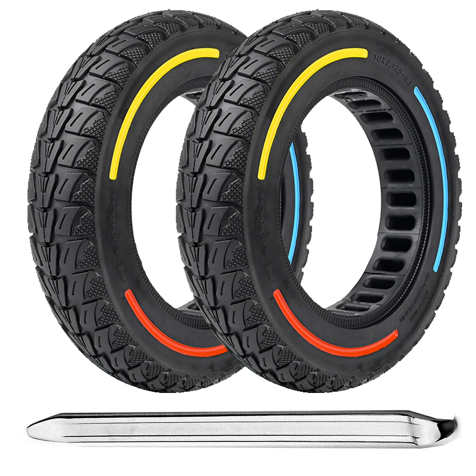 10X2.125 Inch Solid Tires for Electric Scooter,50/75-6.1 Replacement Wheel, 10X2.125 Rubber Tyre for Gotrax G4& Turboant X7 Pro& Segway Ninebot F25/